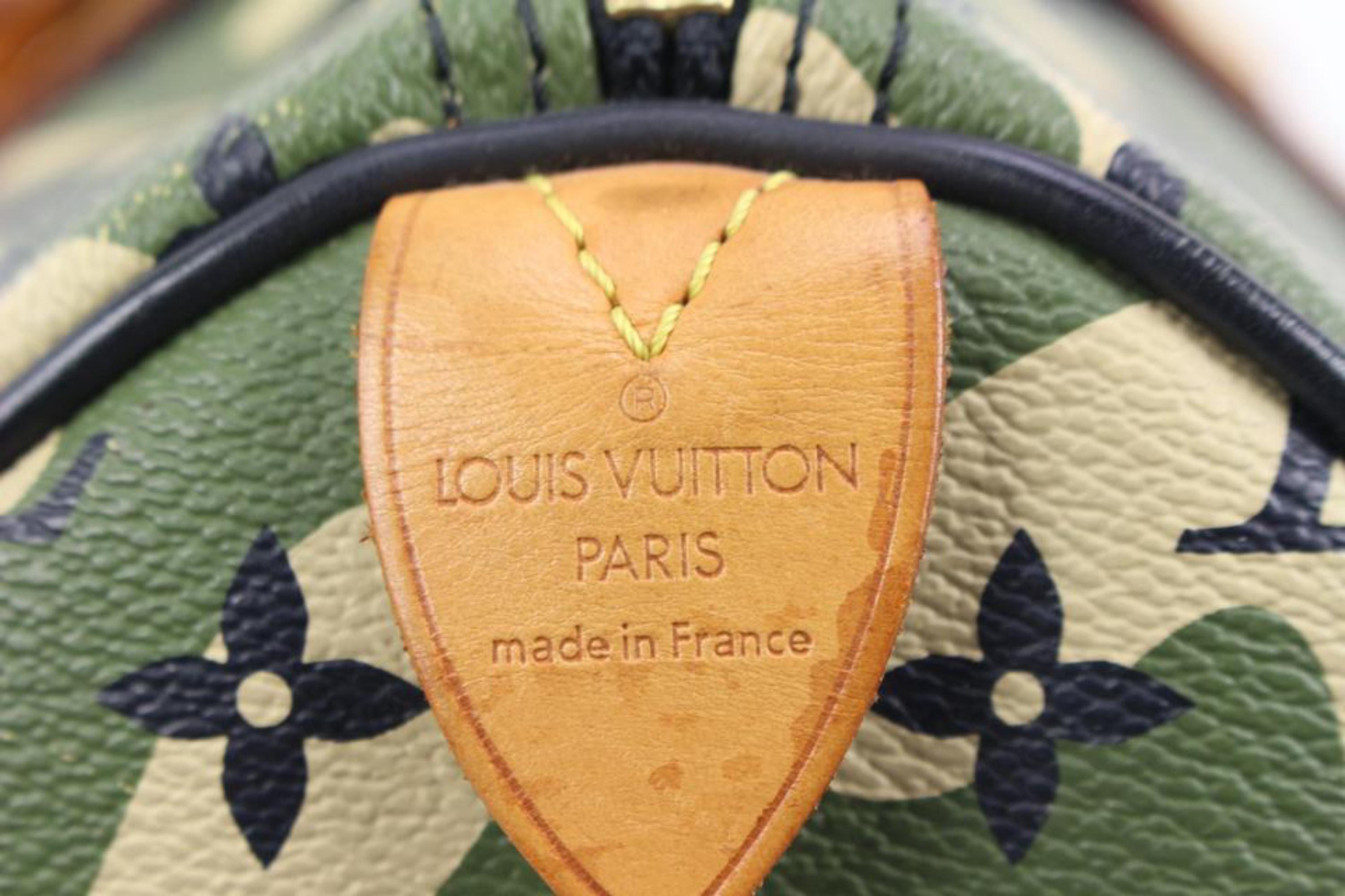 Louis Vuitton Limited Monogram Camo Murakami Monogramouflage Speedy 35 s331lk46
Date Code/Serial Number: AA2078
Made In: France
Measurements: Length:  13.5