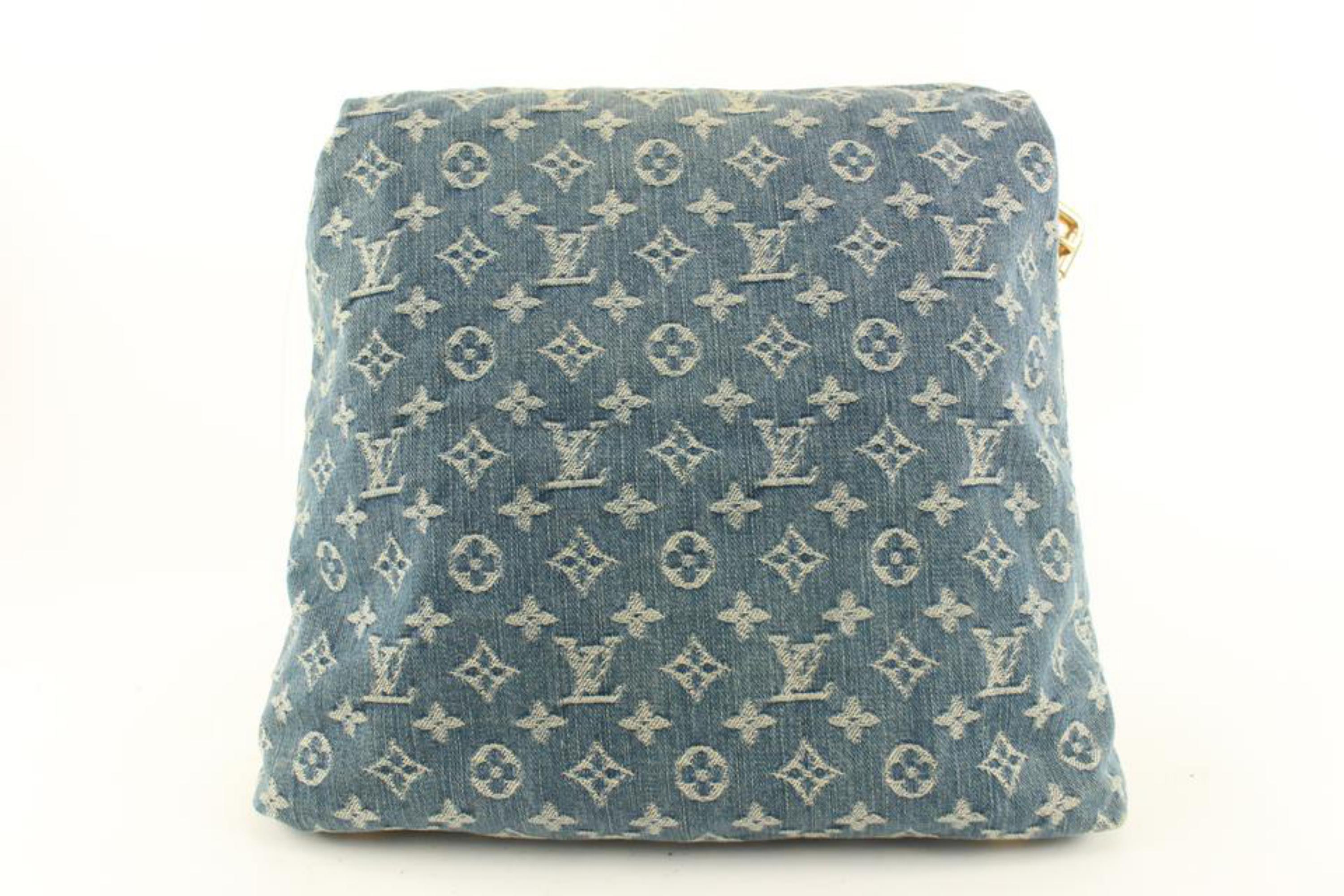 Louis Vuitton Limited Monogram Denim Baggy GM Hobo Bag 1221lv20 2