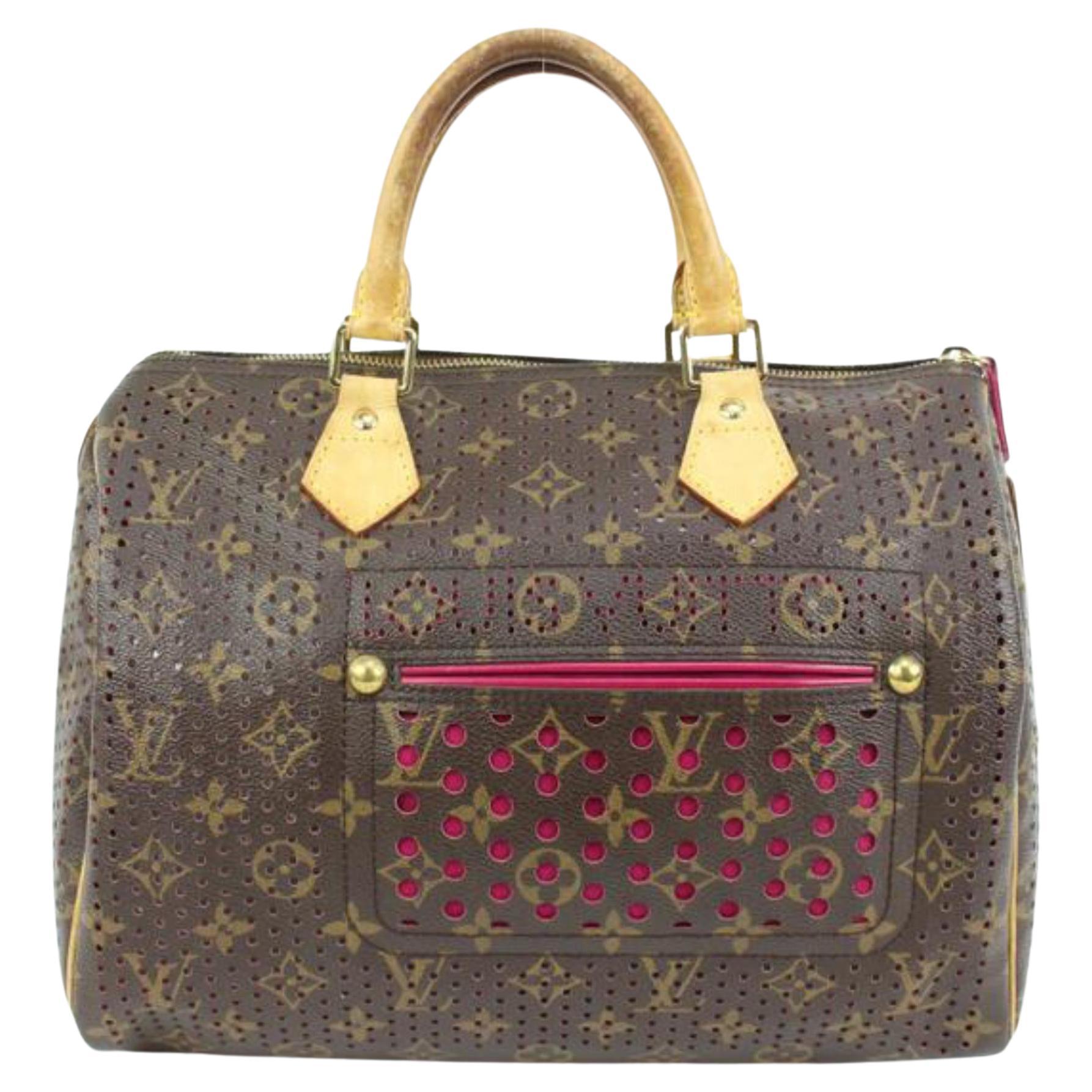 Louis Vuitton Limited Monogram Fuchsia Perforated Speedy 30 s331lk45