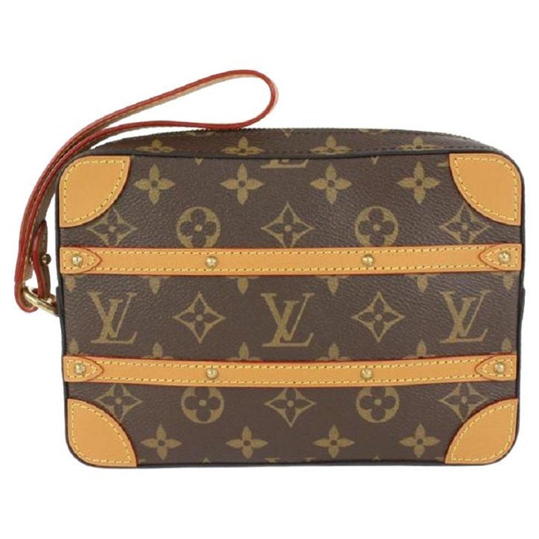 Louis Vuitton Limited Monogram Soft Trunk Pouch Wristlet Toiletry Bag  98lv54 For Sale at 1stDibs
