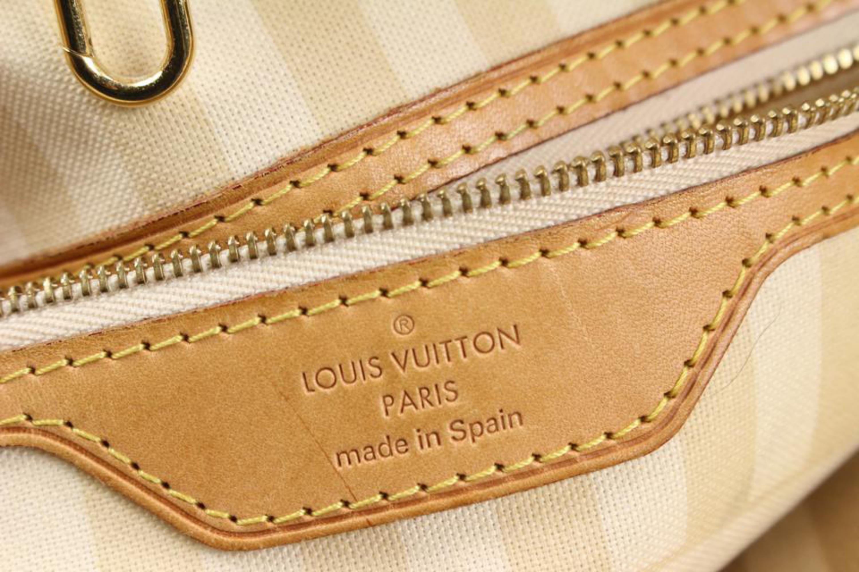 Sold at Auction: Louis Vuitton, Louis VUITTON Sac Neverfull rayures toile  Monogram marron et ivoire intér
