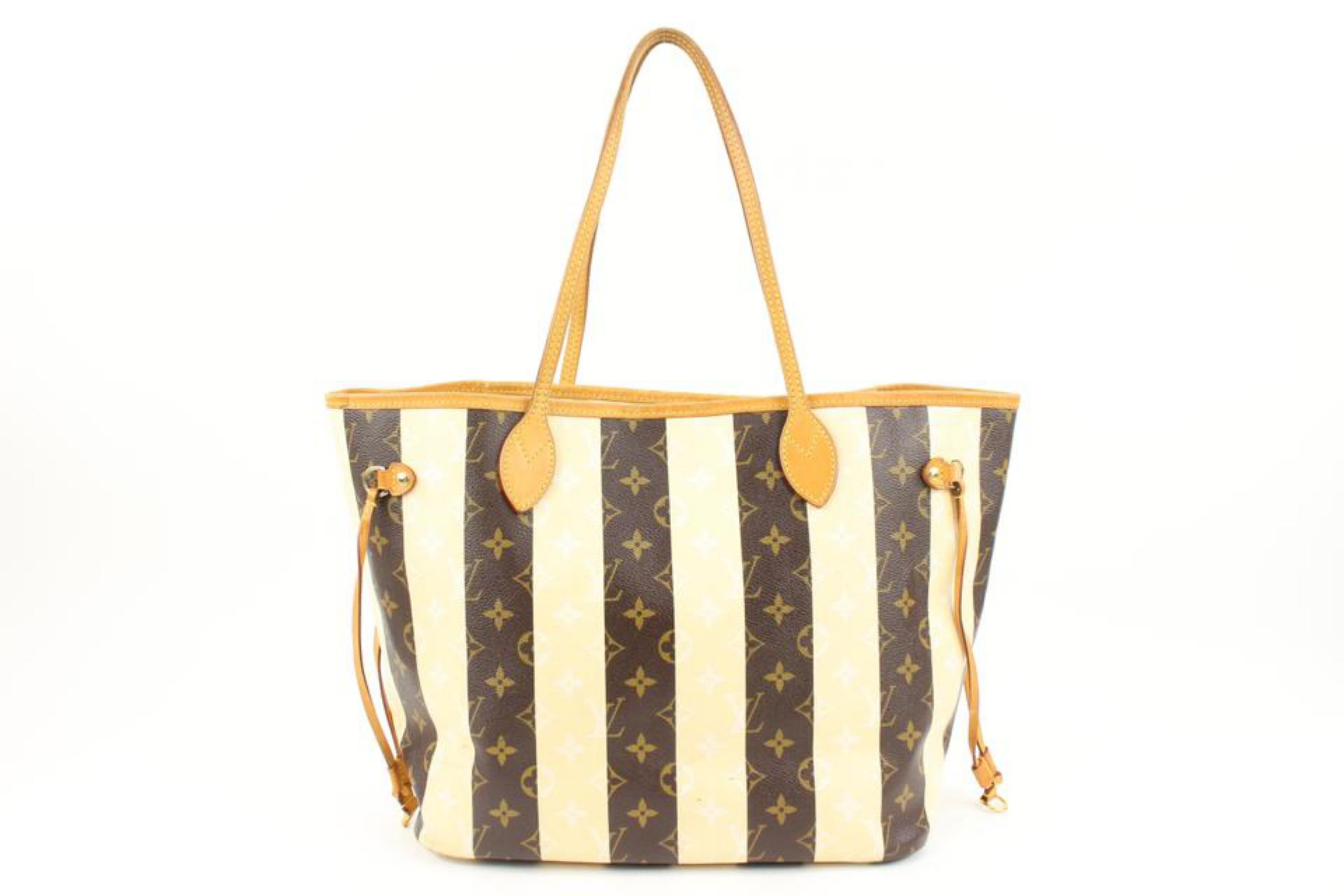 Louis Vuitton Limited Monogram Stripe Rayures Neverfull MM Tote