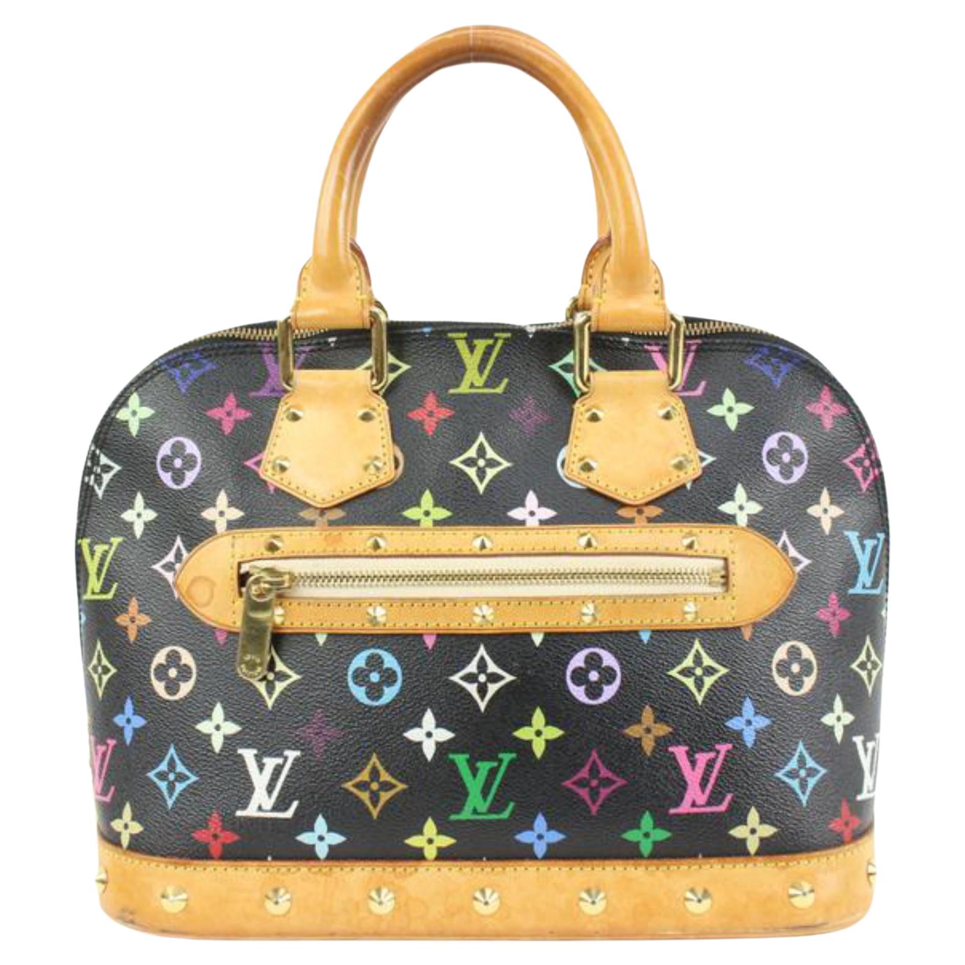 Louis Vuitton Limited Murakami Black Monogram Multicolor Alma PM 18lk321s
