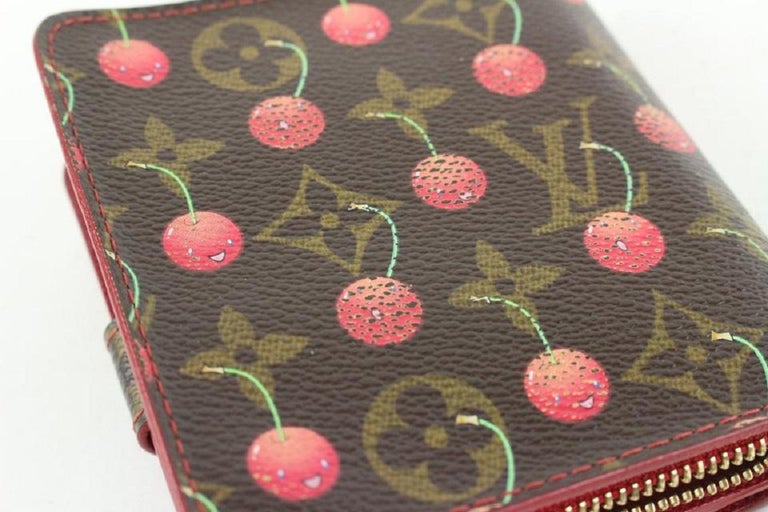 Louis Vuitton Bi-Fold Wallet Monogram Cherry Zip M95005 Mini Round Takashi  Murakami Collaboration Limited Women's Fruit Pattern Print