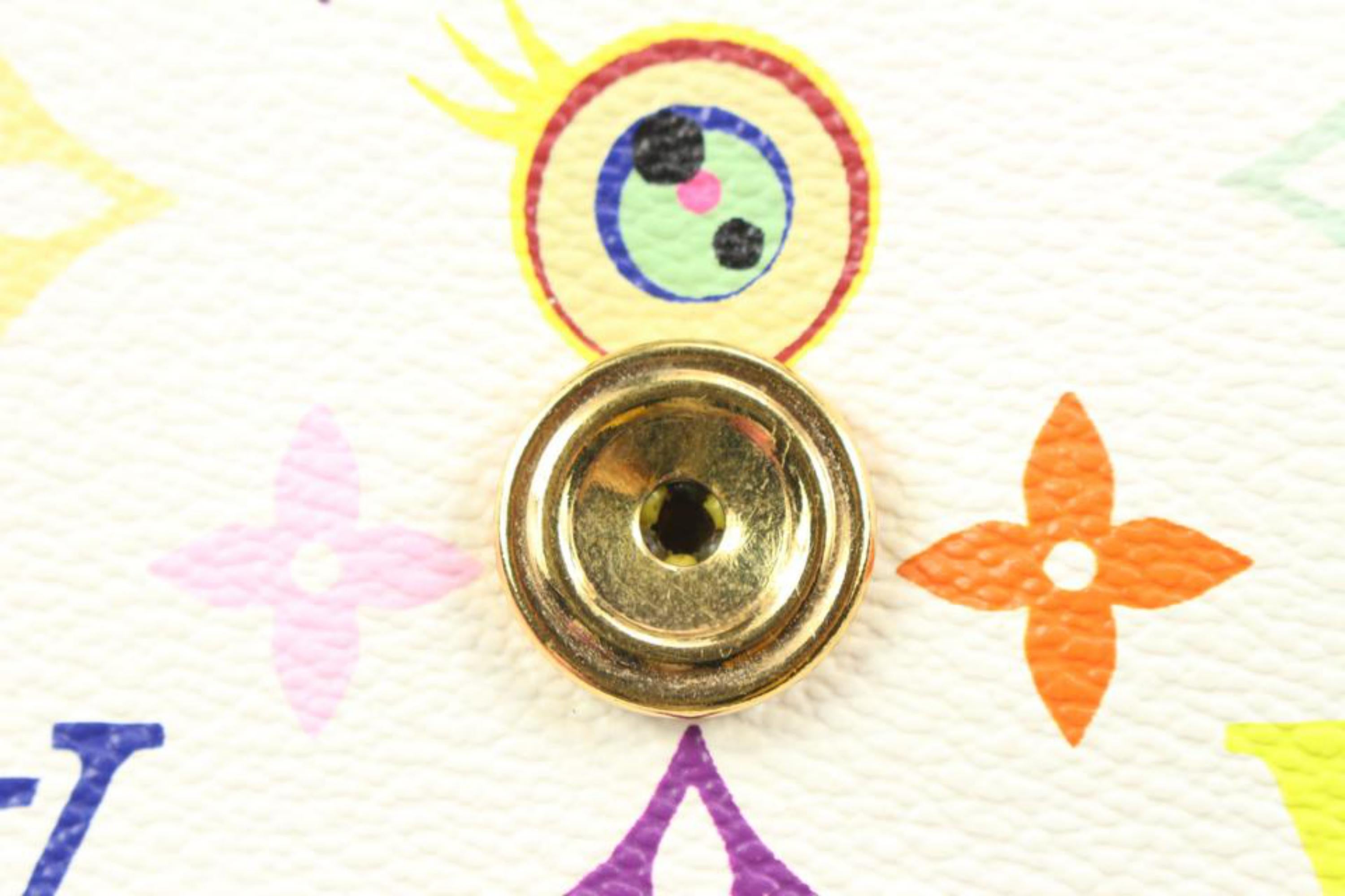 Louis Vuitton Limited Murakami Monogram Multicolor Eye Miss You Flap Bag 48lv128 For Sale 3