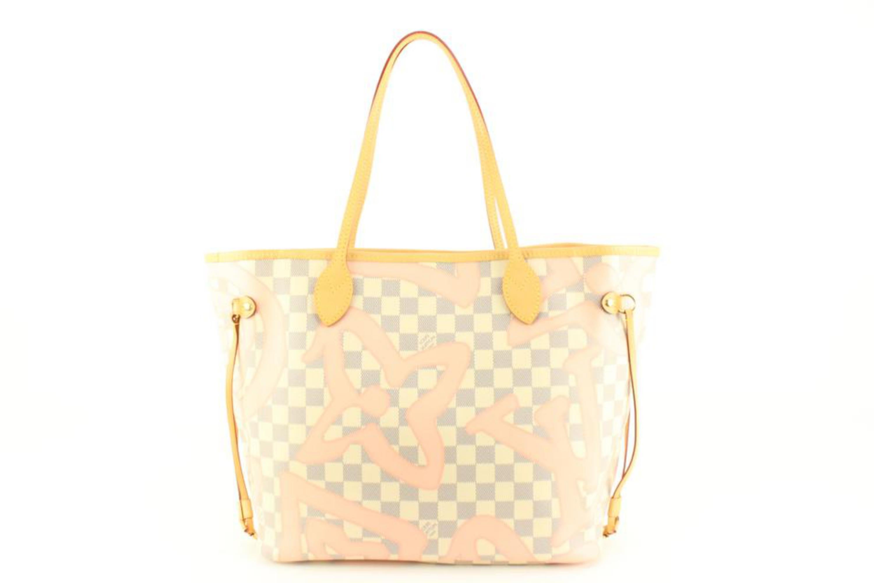 louis vuitton damier azur tahitienne neverfull mm