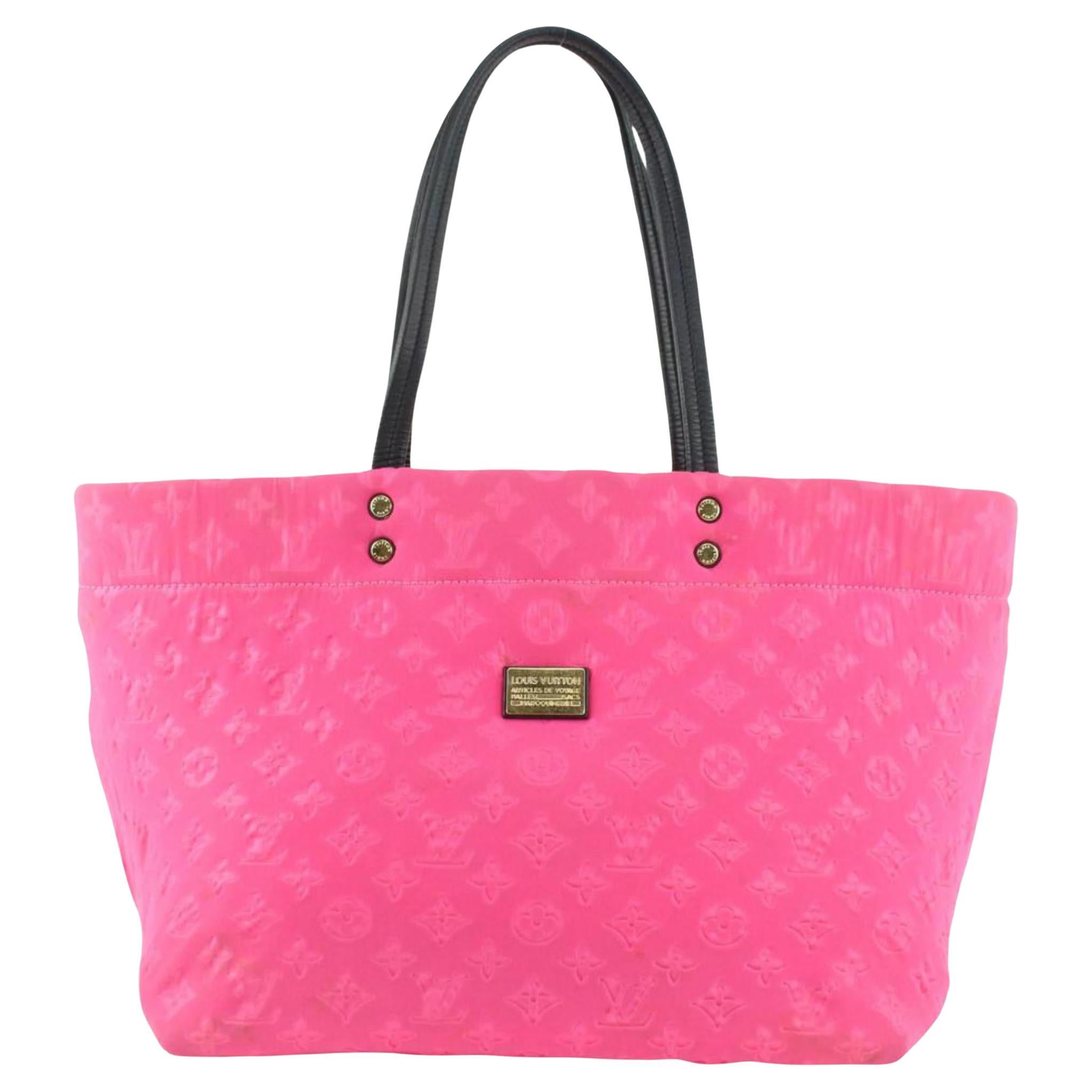 Louis Vuitton Limited Pink Scuba Neverfull GM Tote Bag  1LV415A