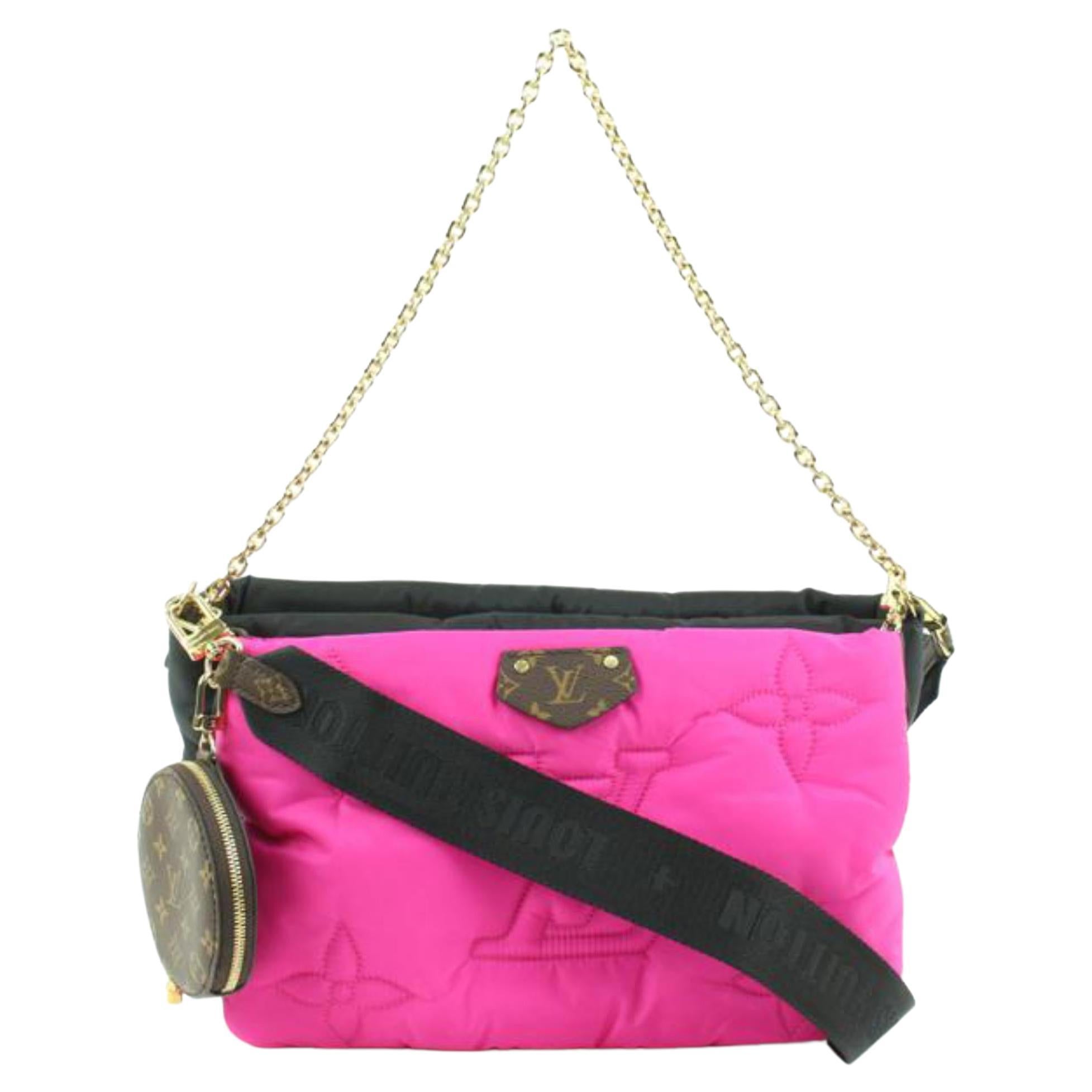 Louis Vuitton Pink/Purple Lambskin Leather Pochette Coussin Crossbody/Clutch  Bag at 1stDibs