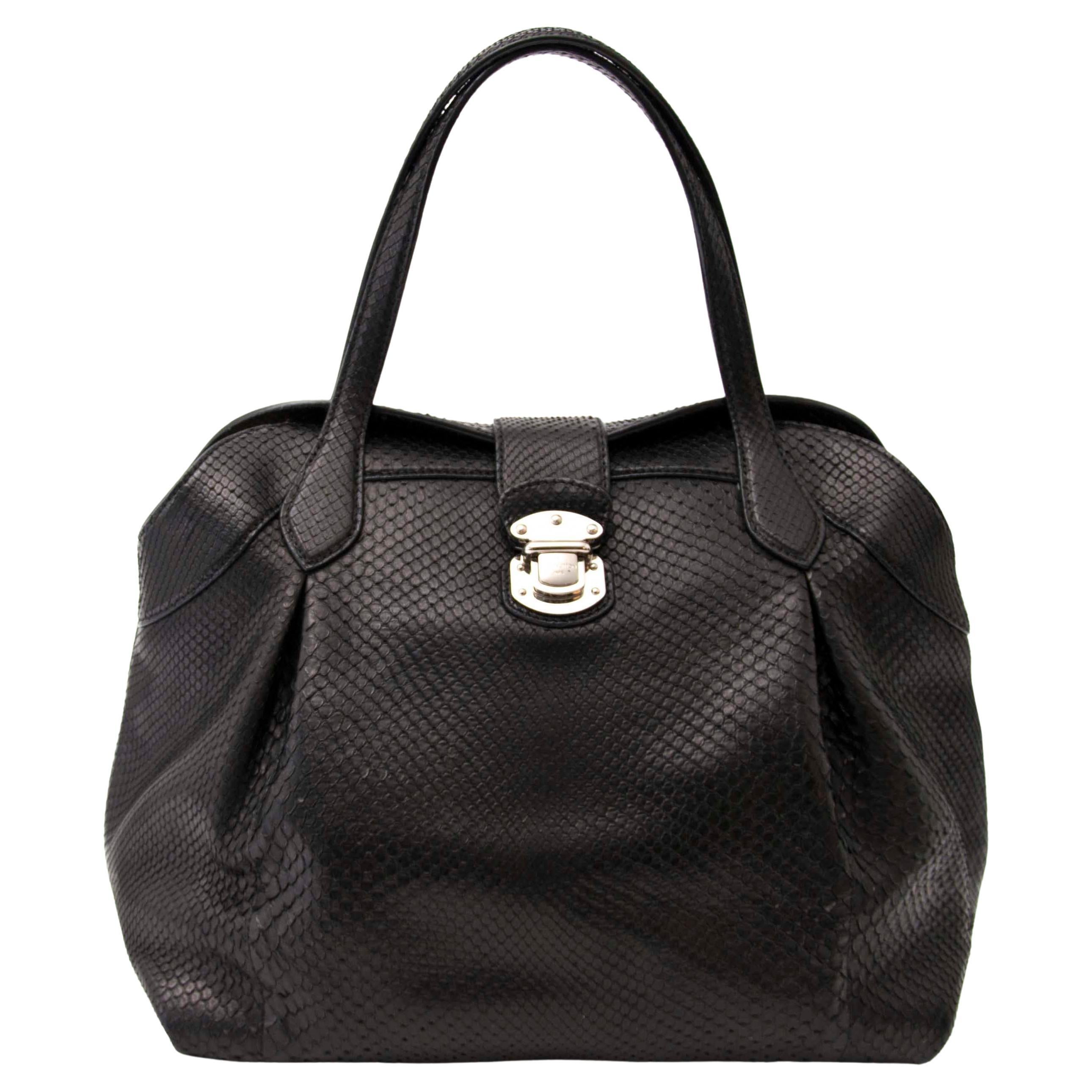Louis Vuitton Limited Python Cirrus Top Handle Bag 