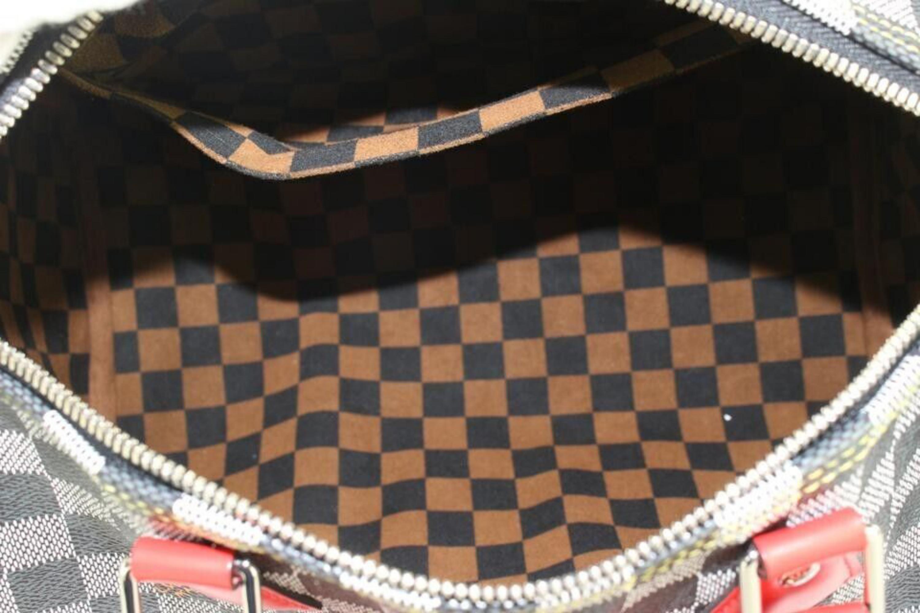 Louis Vuitton Limited Rare Black White Damier Speedy Bandouliere 30 1LV128c In New Condition In Dix hills, NY
