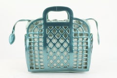 Louis Vuitton Limited Rare Turquoise Metallic Reef Patent Jelly Basket 1111lv32