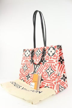 Louis Vuitton Limited Red Monogram Crafty Onthego GM 2way Tote 910lv97