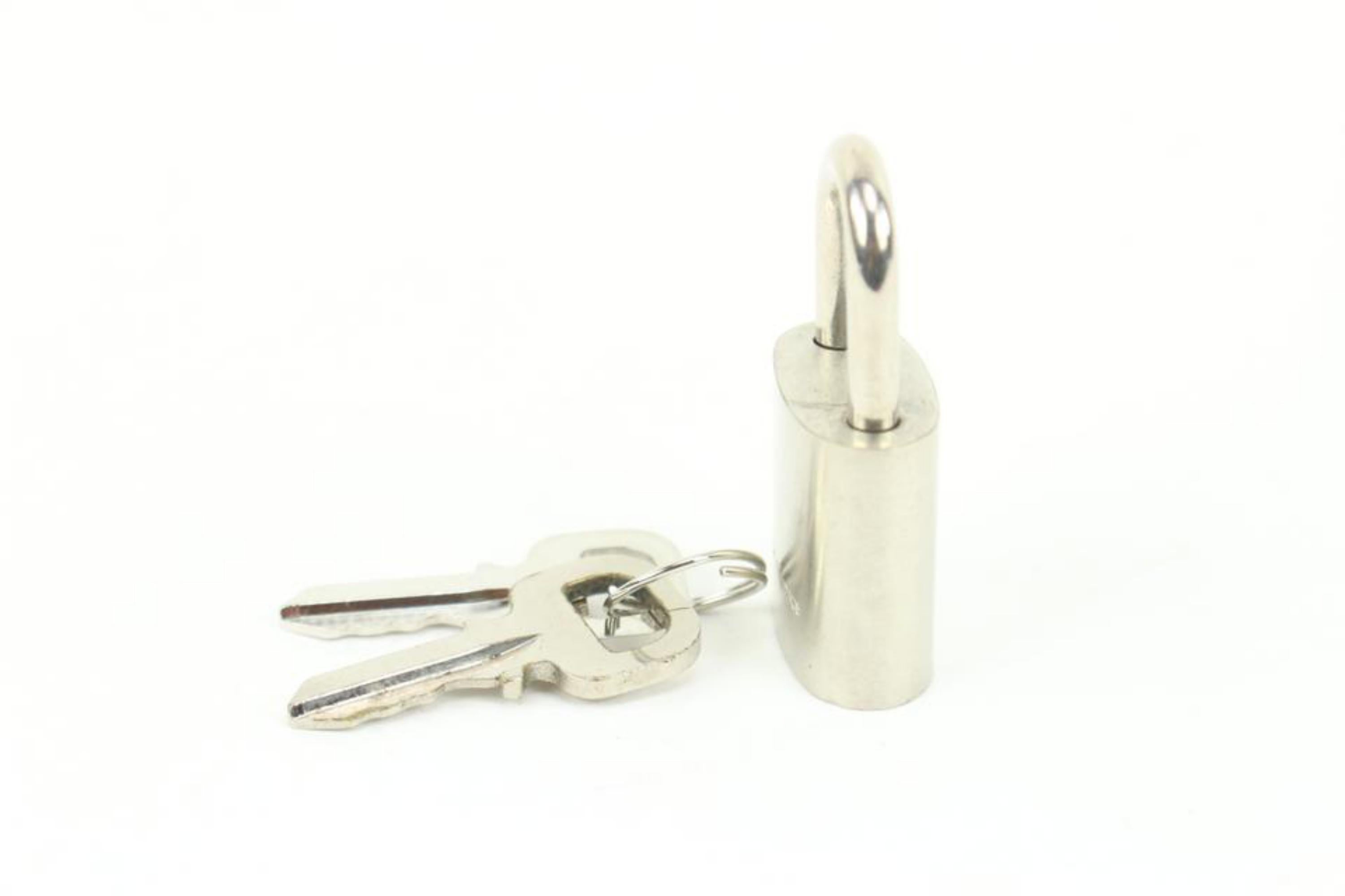 Louis Vuitton Limited Silver Padlock and Keys Set Lock Bag Charm Cadena 2LV34S 3