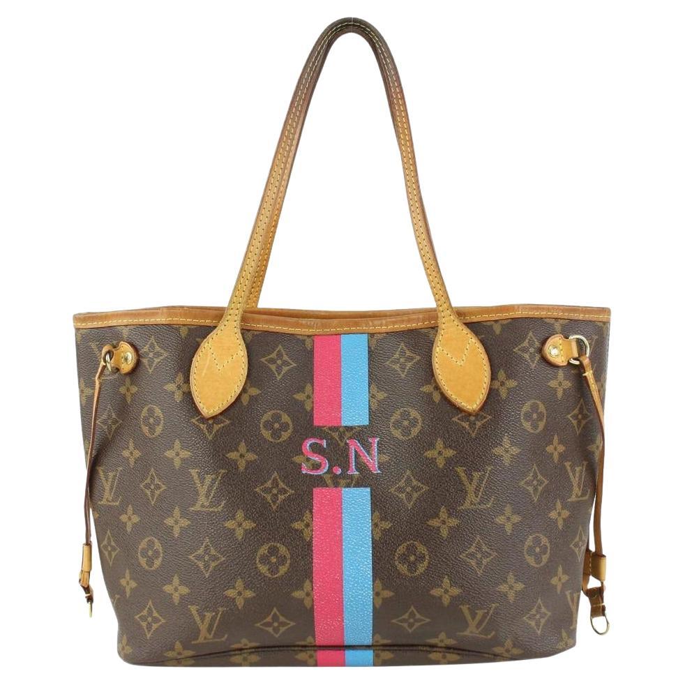 Louis Vuitton Limited Small Mon Monogram Neverfull PM Tote 97lv28 For Sale