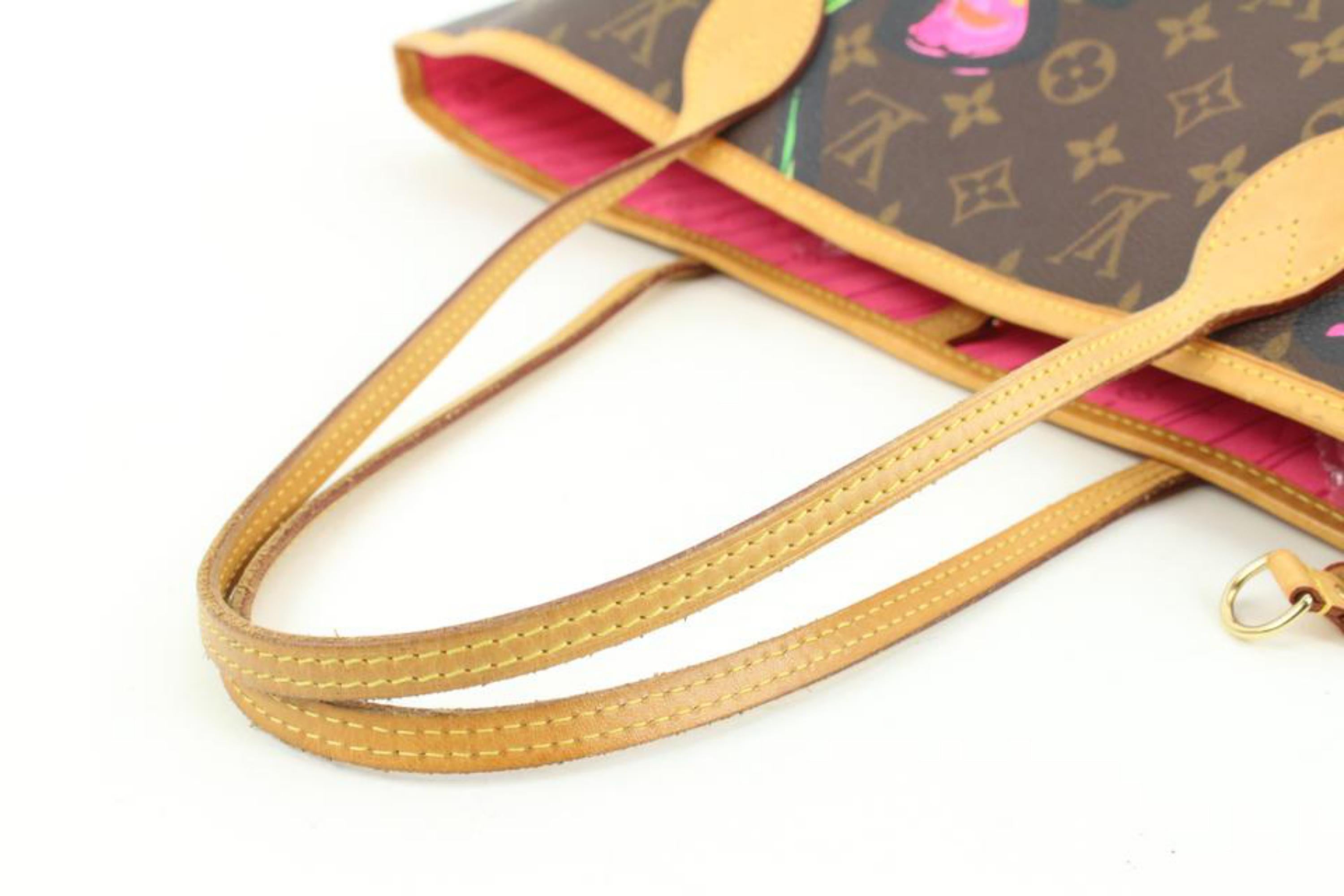 Louis Vuitton Limited Stephen Sprouse Monogram Graffiti Roses Neverfull 125lv42 In Good Condition In Dix hills, NY