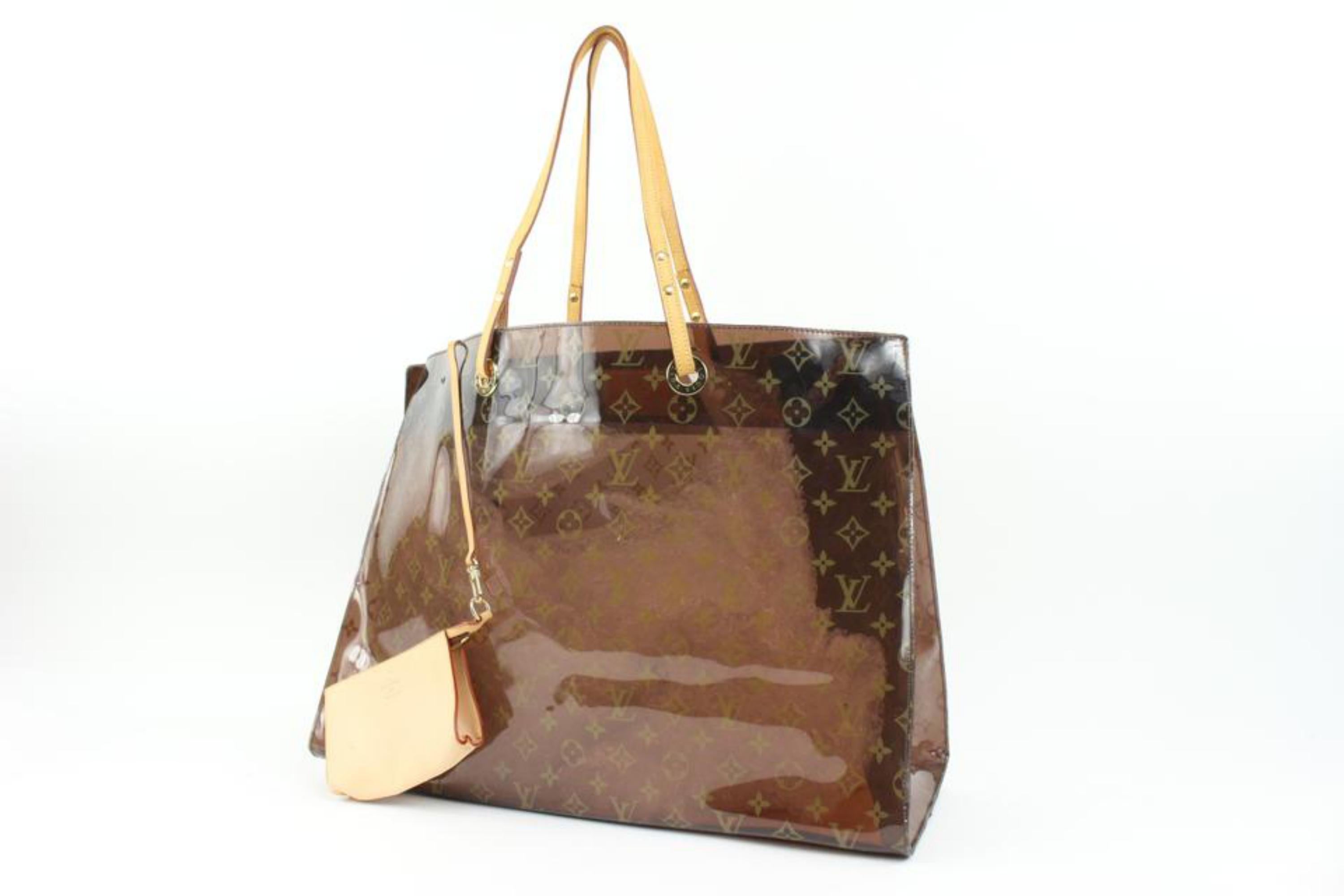 Louis Vuitton Limited Translucent Monogram Ambre Cabas Cruise GM Beach Tote 85lv221s
Date Code/Serial Number: LW0040
Made In: Spain
Measurements: Length:  18.5