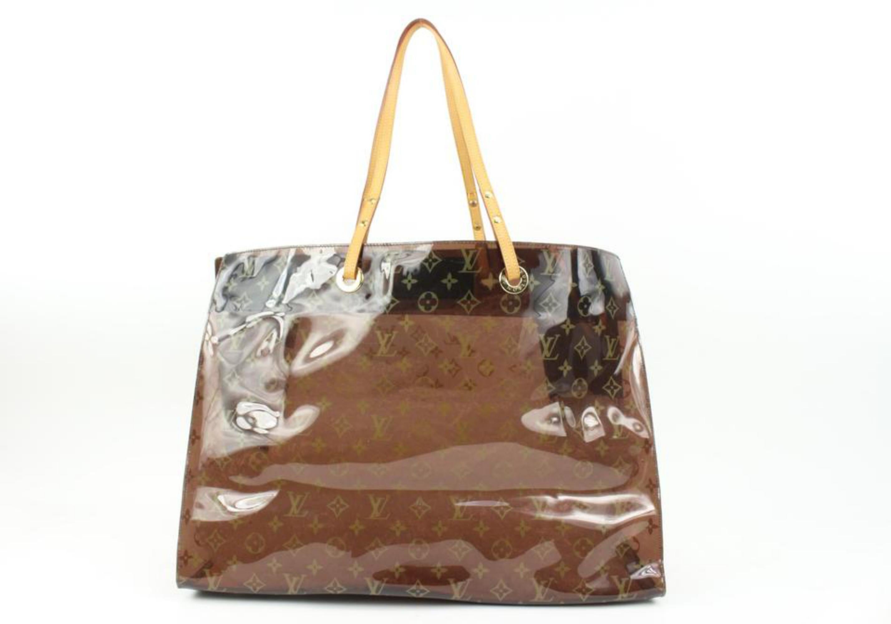 Louis Vuitton Limited Translucent Monogram Ambre Cabas Cruise GM Beach Tote 85lv In Good Condition In Dix hills, NY