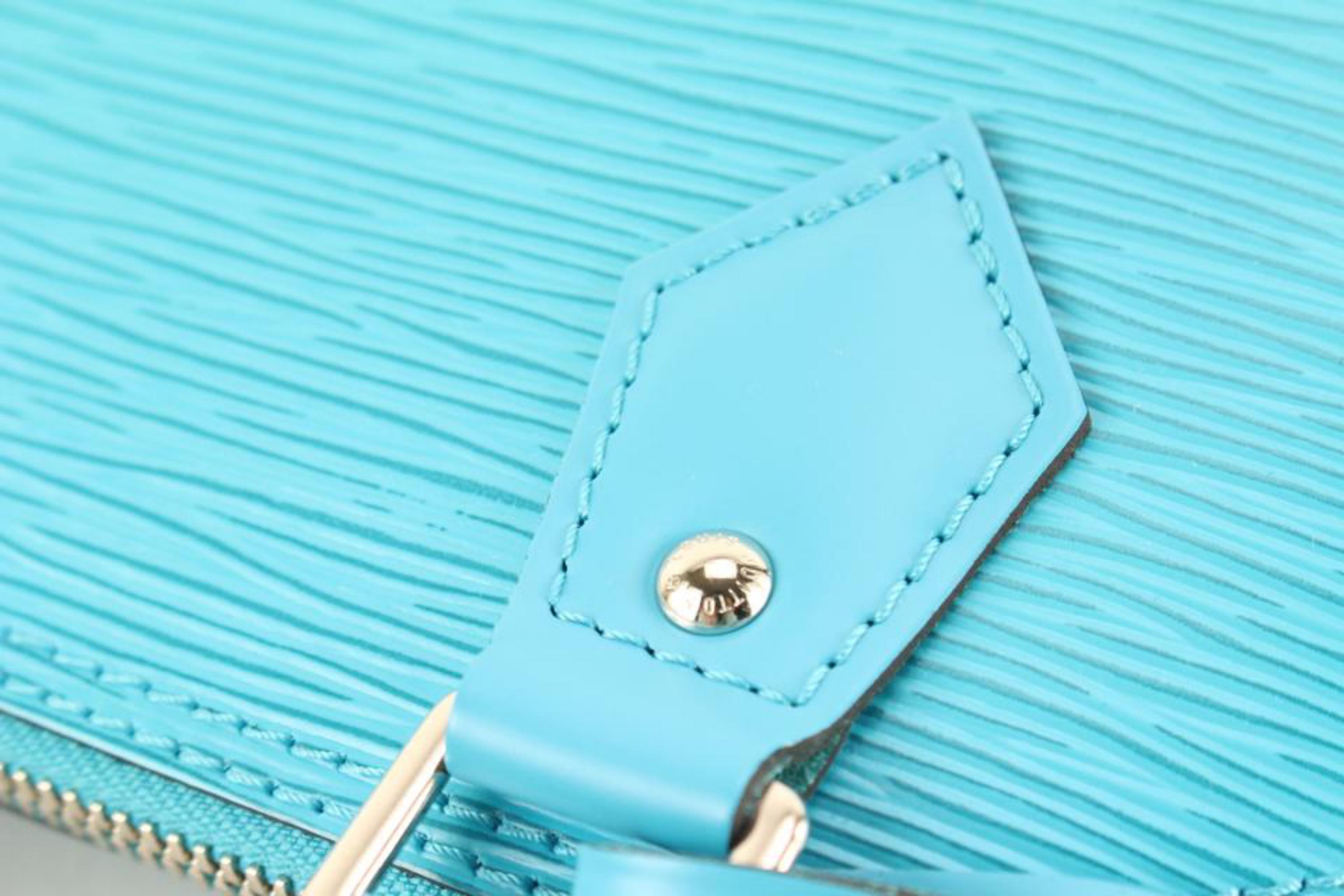 Women's Louis Vuitton Limited  Turquoise Epi Leather Alma BB  22lk810s