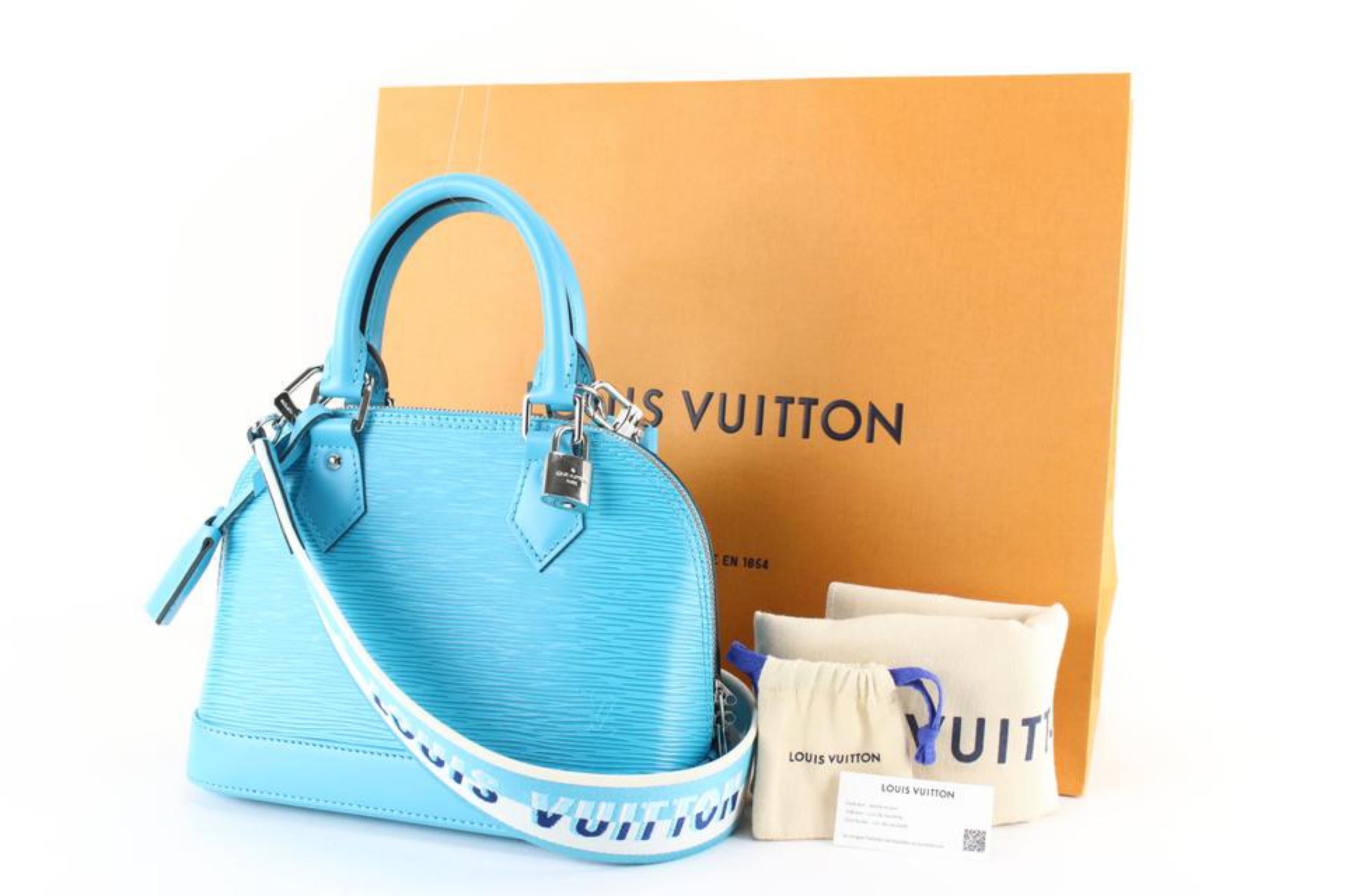Louis Vuitton Limited Turquoise Epi Leather Alma BB  2LK919A For Sale 4