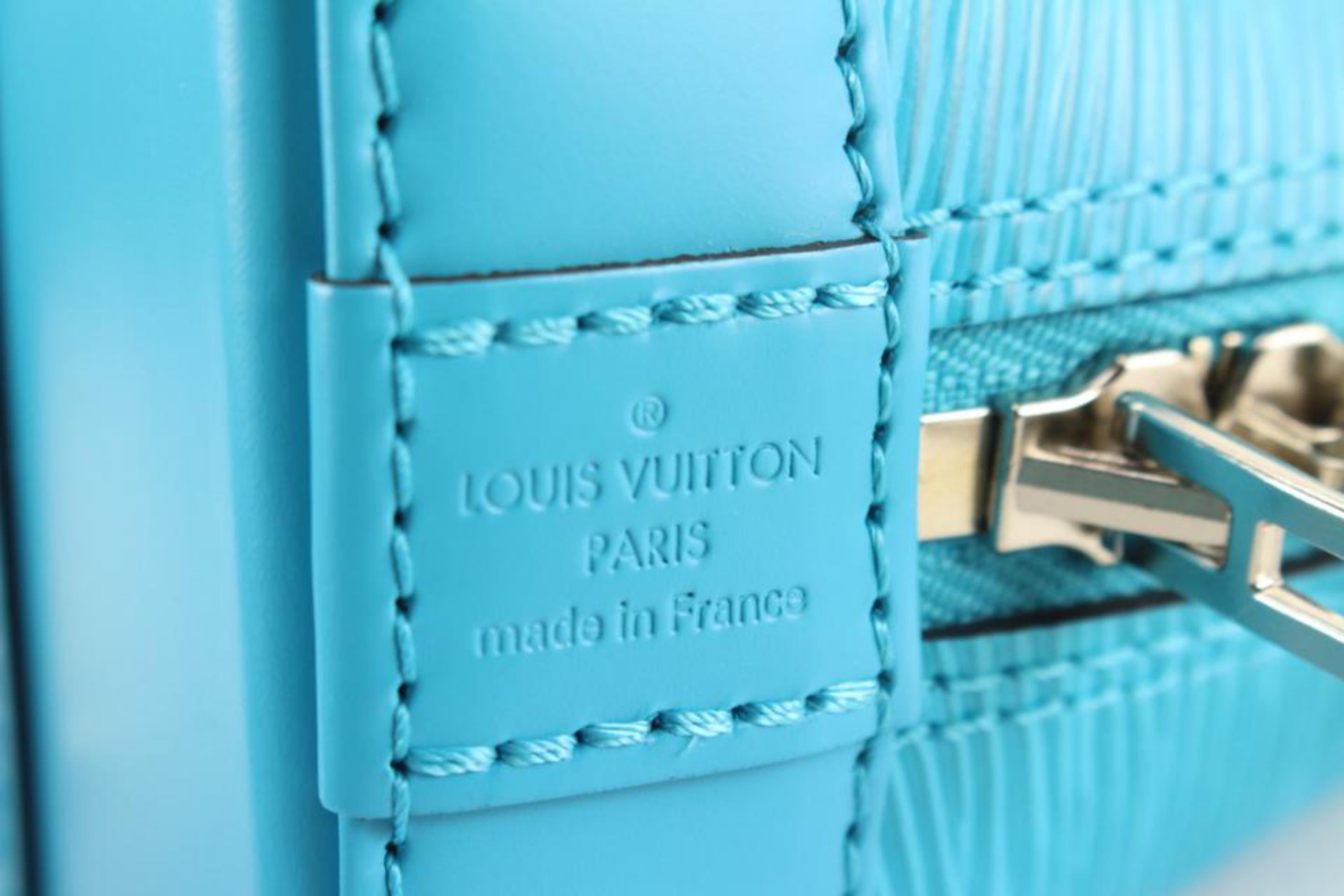 Louis Vuitton Limited Turquoise Epi Leather Alma BB  2LK919A For Sale 1