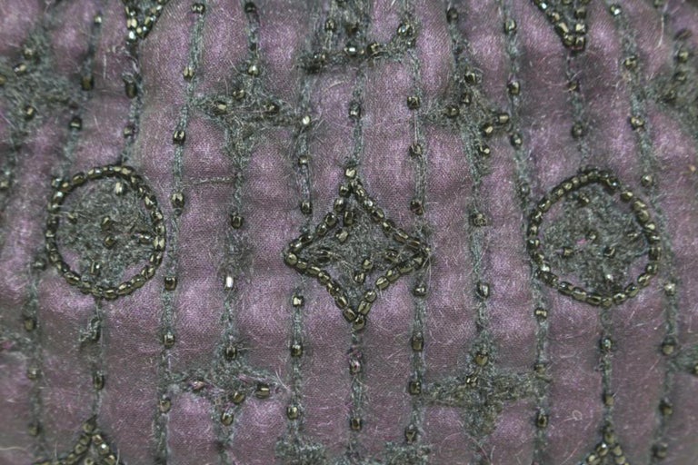 Louis Vuitton Violet Quilted Monogram Chiffon Mink Demi Lune PM
