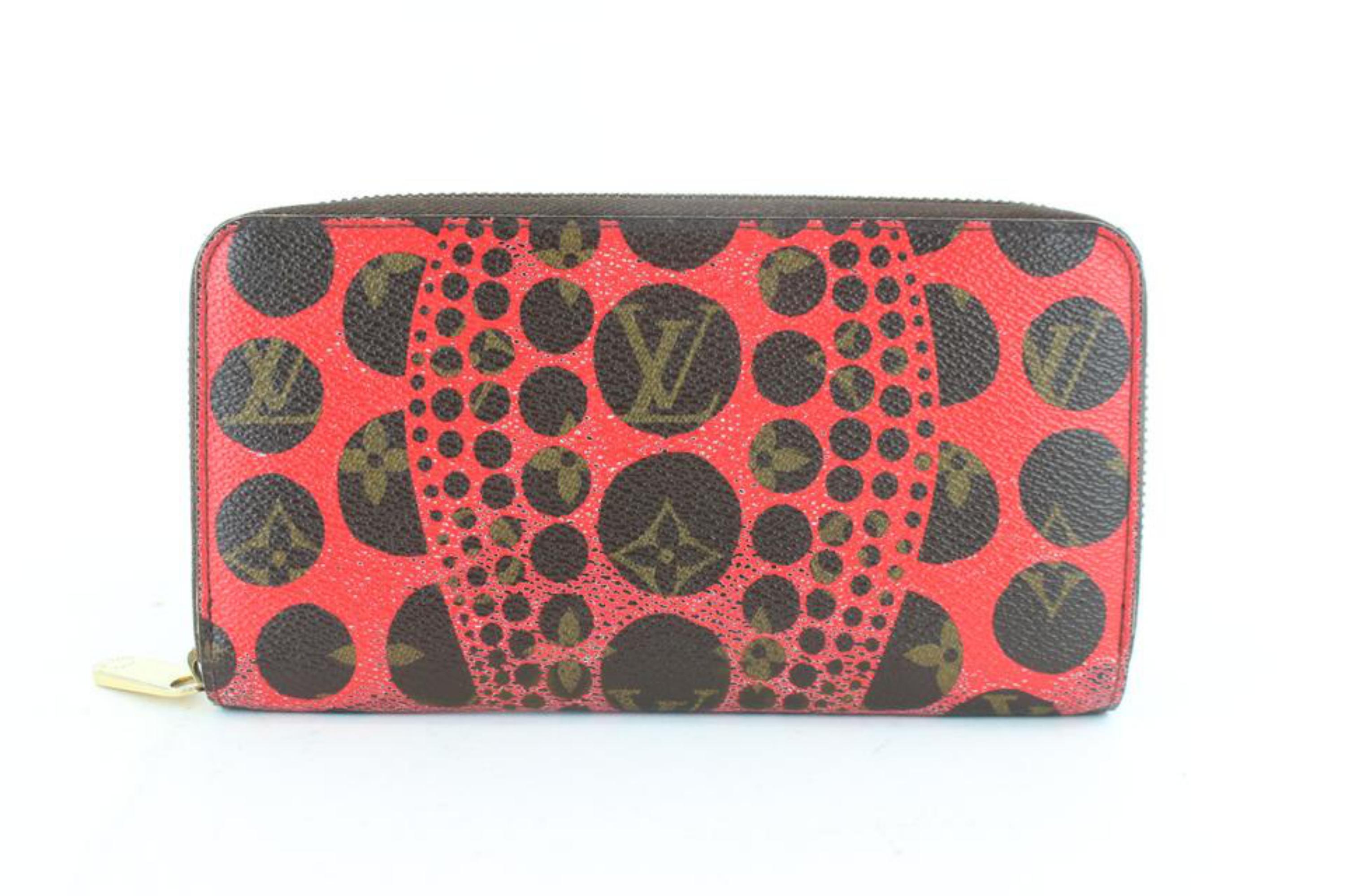 Women's Louis Vuitton Limited Yayoi Kusama Pumpkin Dots Zippy 24lz1129 Red For Sale