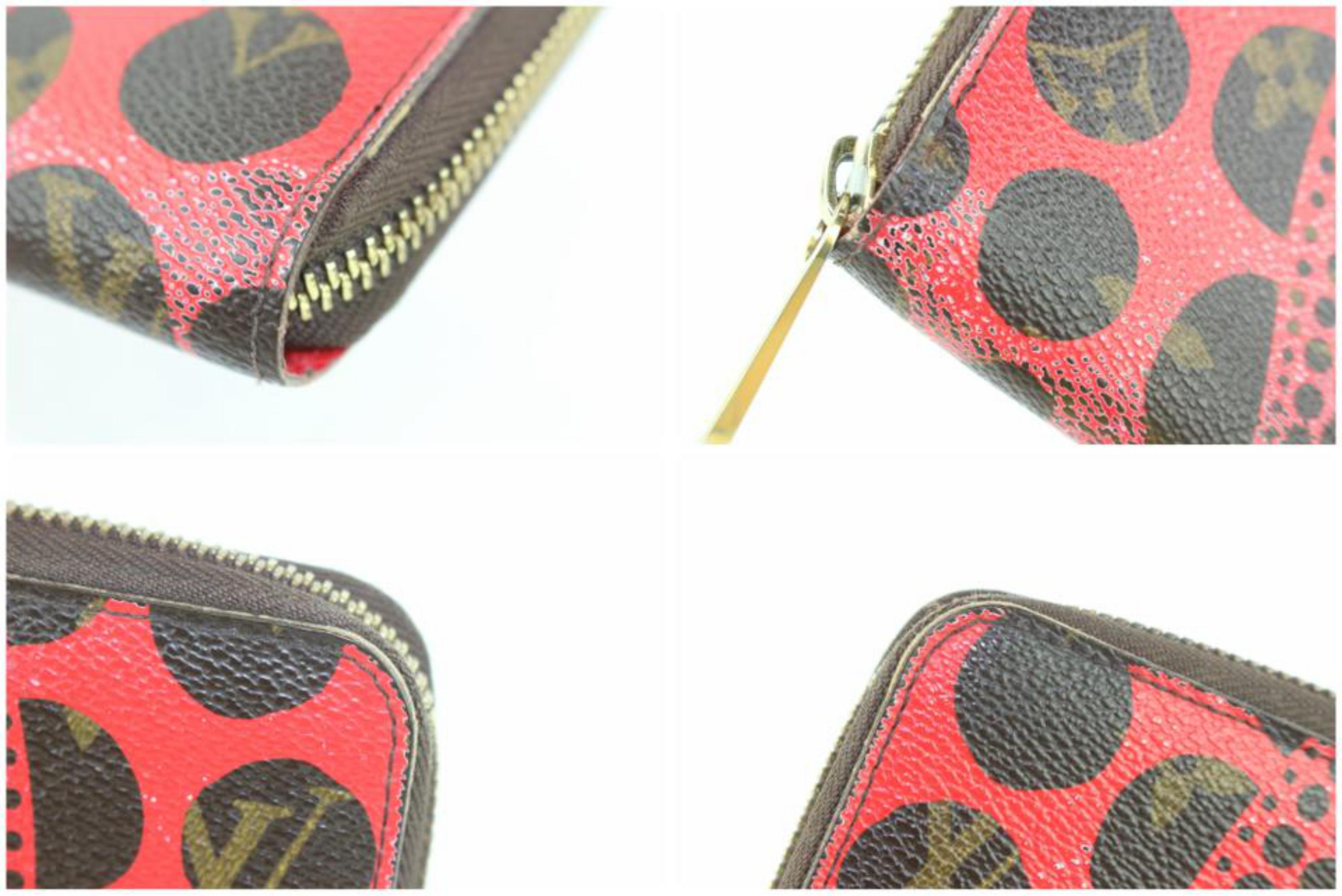 Louis Vuitton Limited Yayoi Kusama Pumpkin Dots Zippy 24lz1129 Red For Sale 1