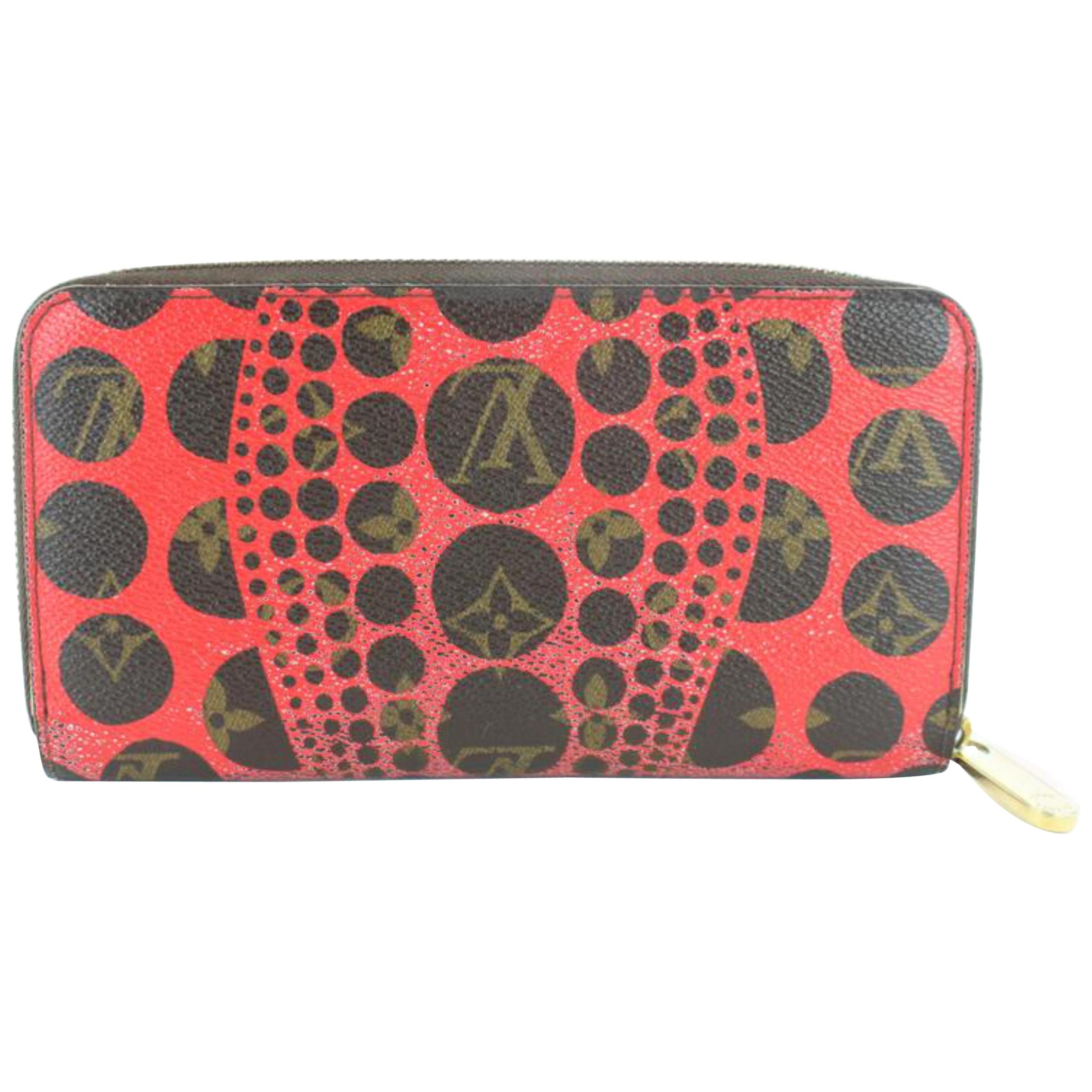 Louis Vuitton Limited Yayoi Kusama Pumpkin Dots Zippy 24lz1129 Red For ...