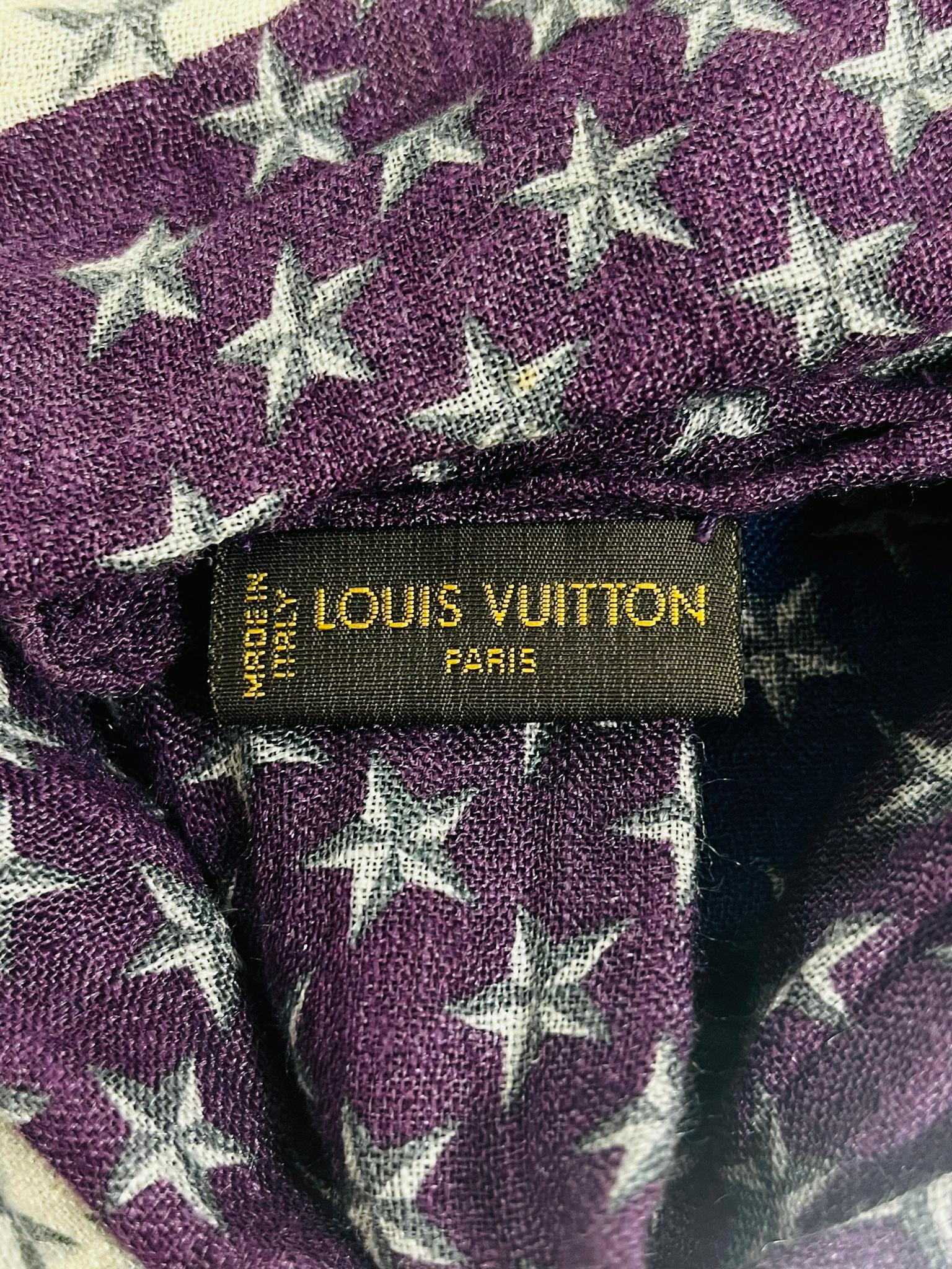 Louis Vuitton Monogram-Schal aus Leinen und Seide im Angebot 1
