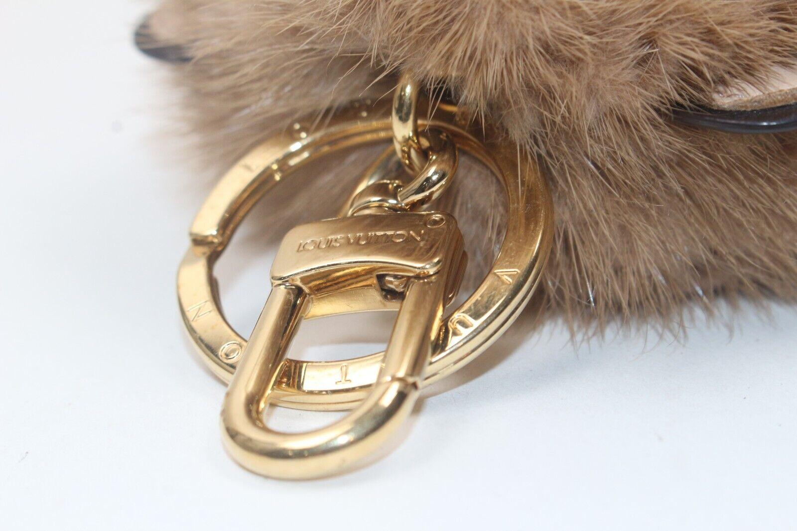 LOUIS VUITTON Lion Mink Monogram Keychain Bag Charm 8LV1212K For Sale 2