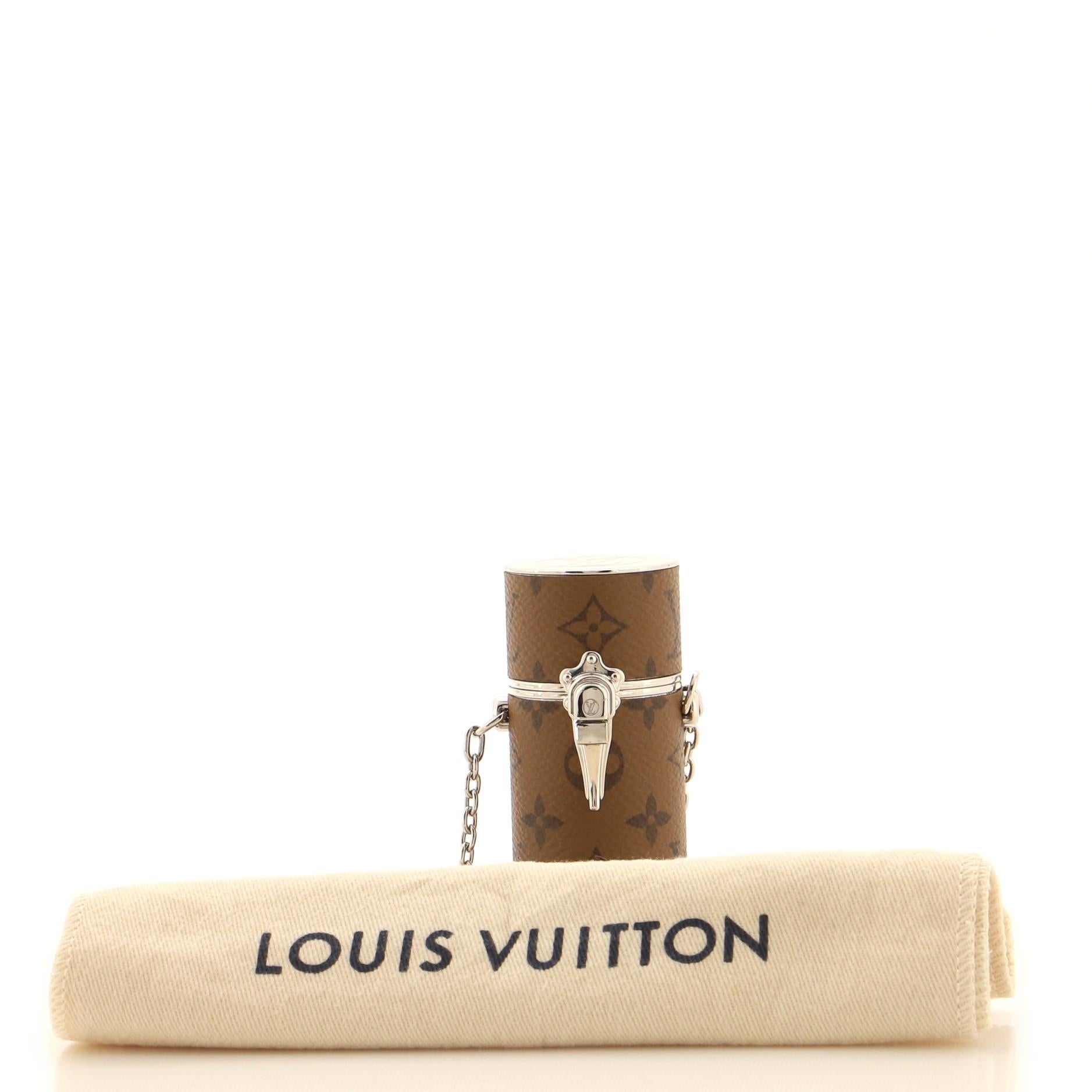 Louis Vuitton Lipstick Case on Chain Reverse Monogram Canvas at 1stDibs