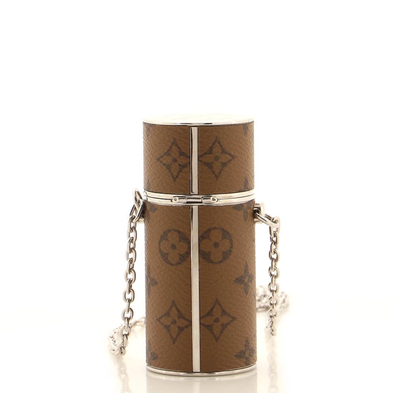 Louis Vuitton Lipstick Case on Chain Reverse Monogram Canvas For Sale