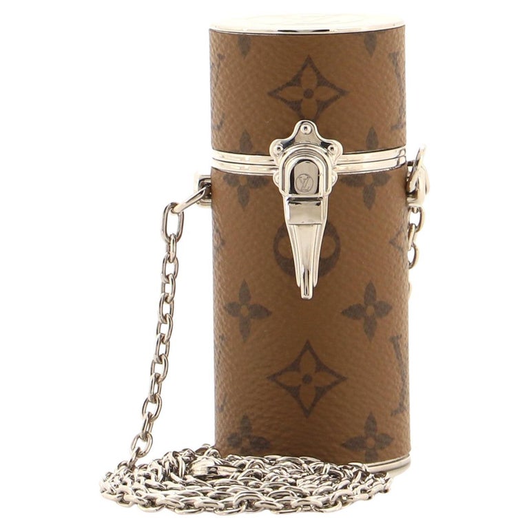 Louis Vuitton Lipstick Case on Chain Reverse Monogram Canvas For Sale at 1stDibs