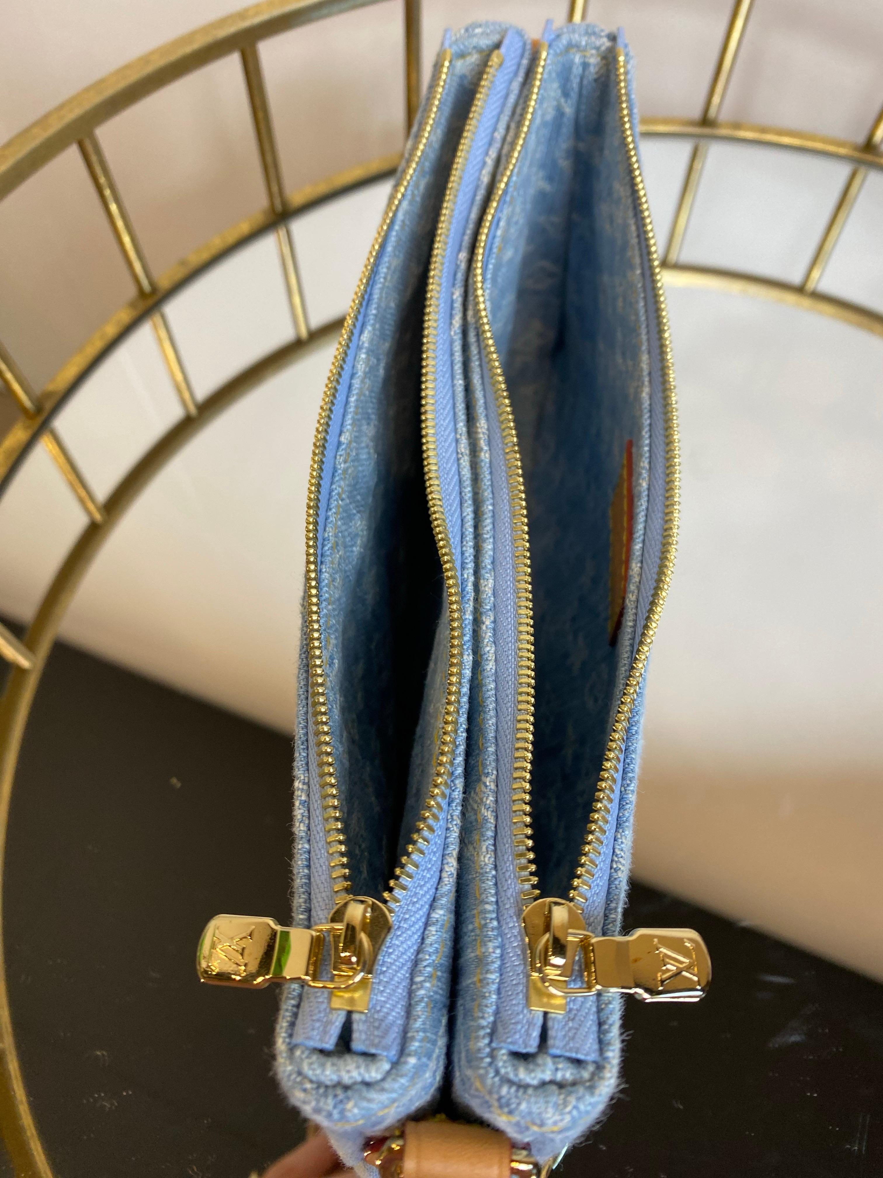 Louis Vuitton Liv Monogram Denim clutch Bag 3