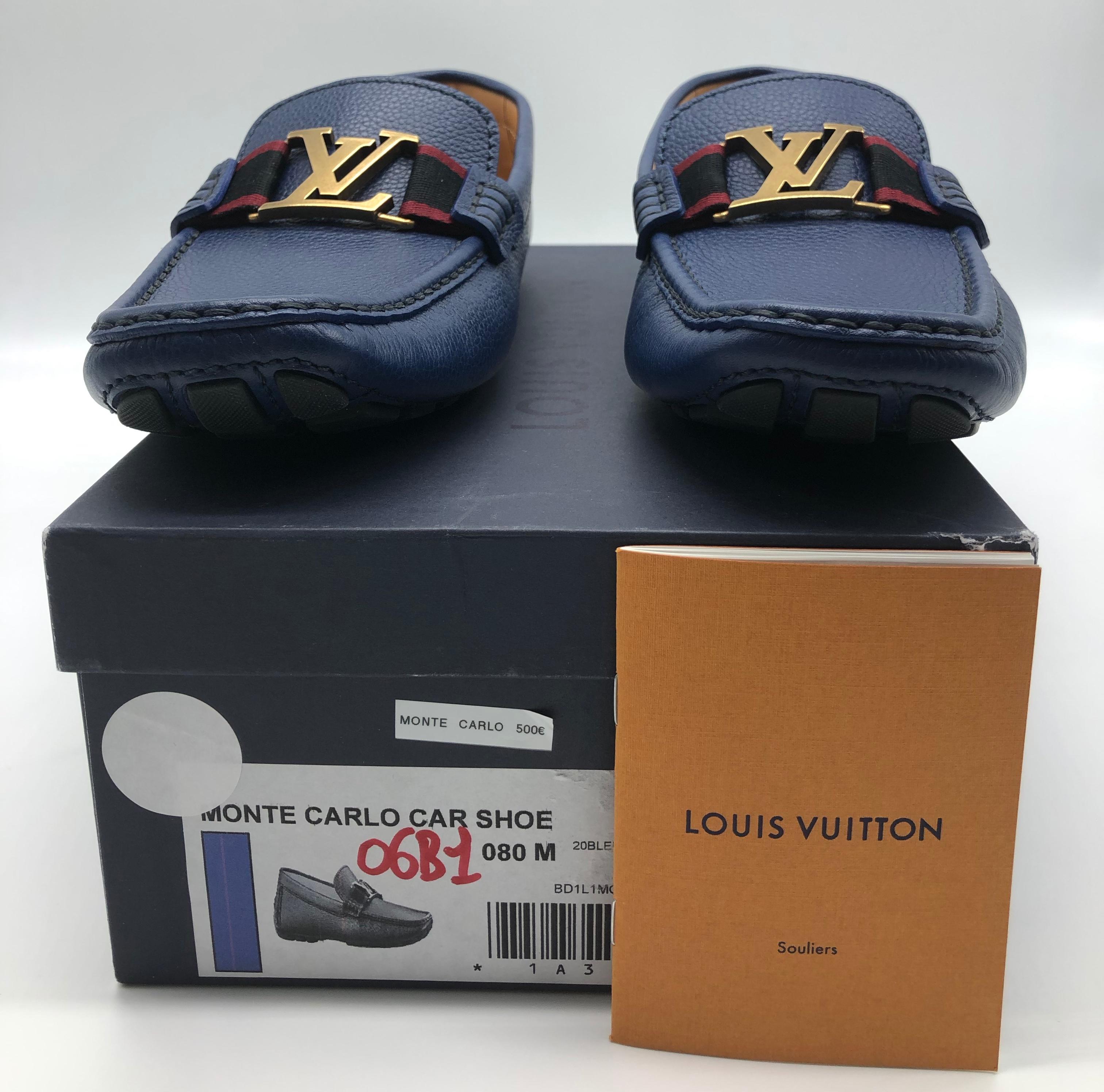Louis Vuitton loafers in navy leather, size: 8 (42), new ! 5