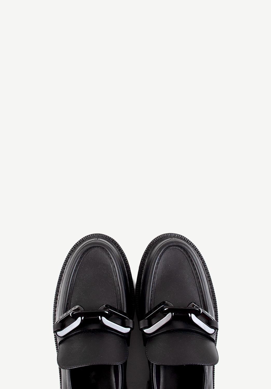 Louis Vuitton Loafers Leather Woman Shoes Flats Size EUR 38 ½, S121 1