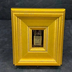 Louis Vuitton Lock and Key Art in Gold Framed Art