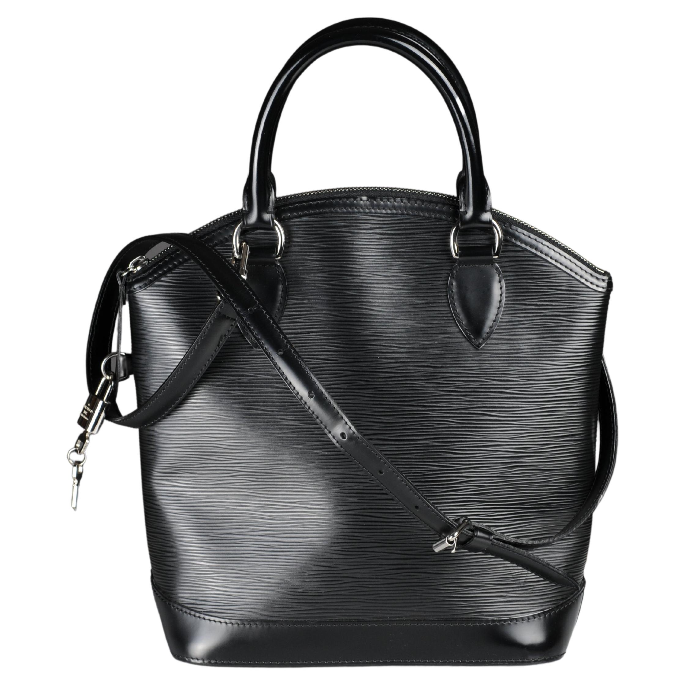 Louis Vuitton Lock it Epi Lederhandtasche schwarz  im Angebot