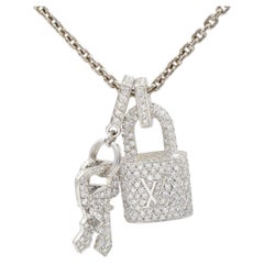 Louis Vuitton Locket" Padlock & The Keys" Diamond Pendant