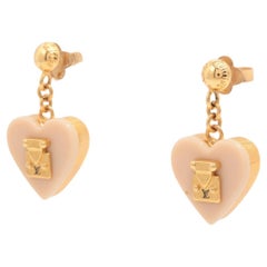 Louis Vuitton Lock Me Heart Earrings Pink