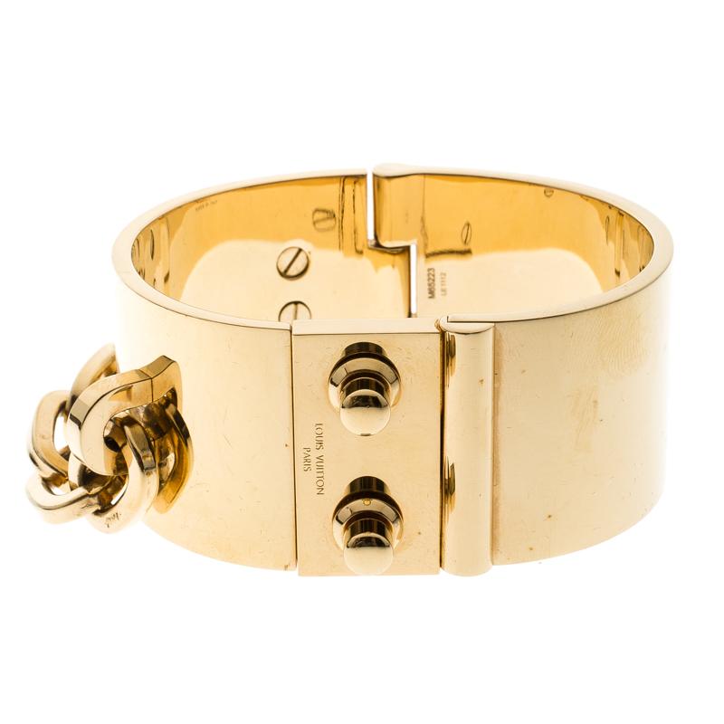 LOUIS VUITTON Bracelet metal Gold M61131 LV Auth rd2076 Golden ref