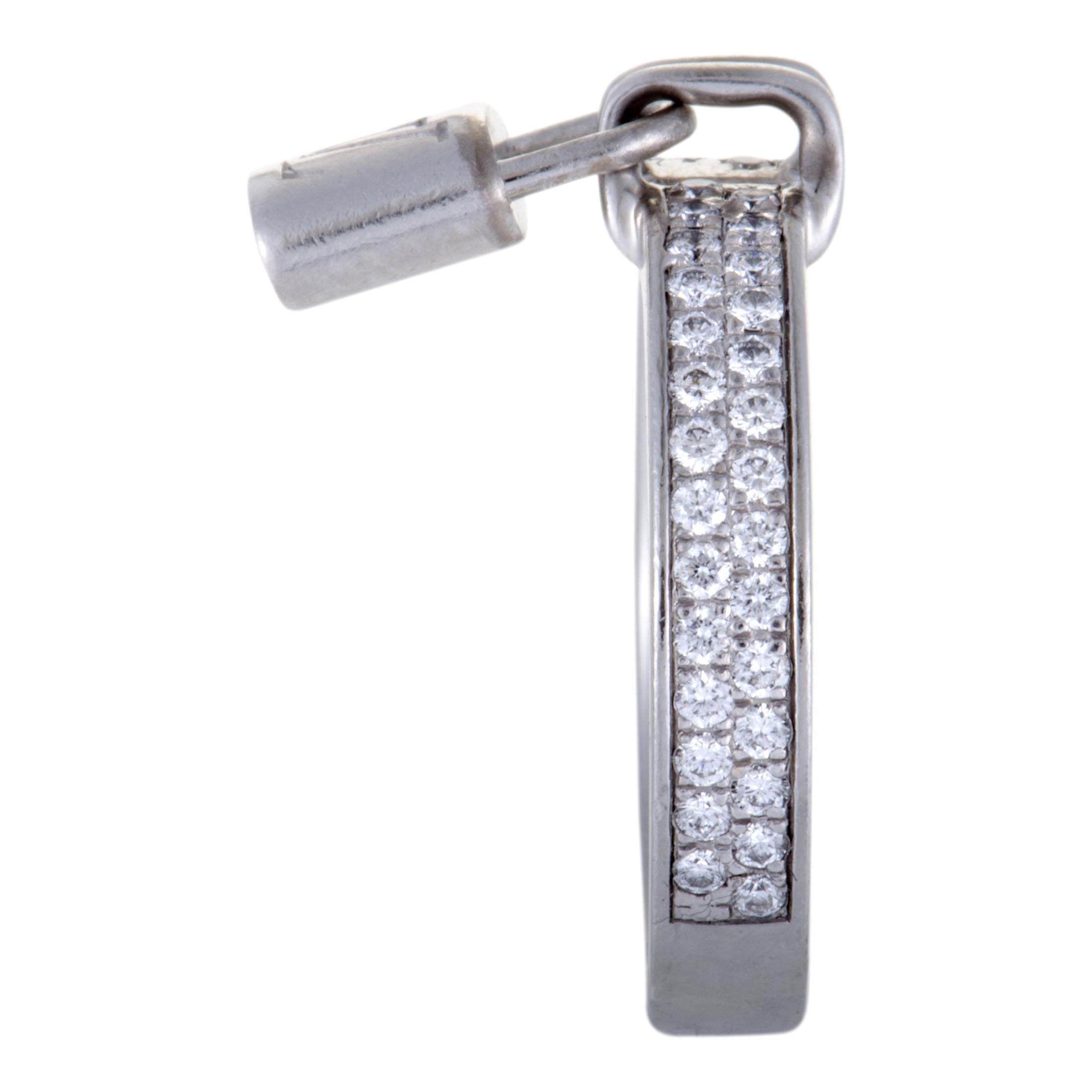 Jewelry of the day: 18k pave diamond lock pendant with Louis