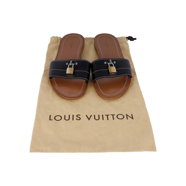 Louis Vuitton LockIt Flat Mule - '10s For Sale at 1stDibs