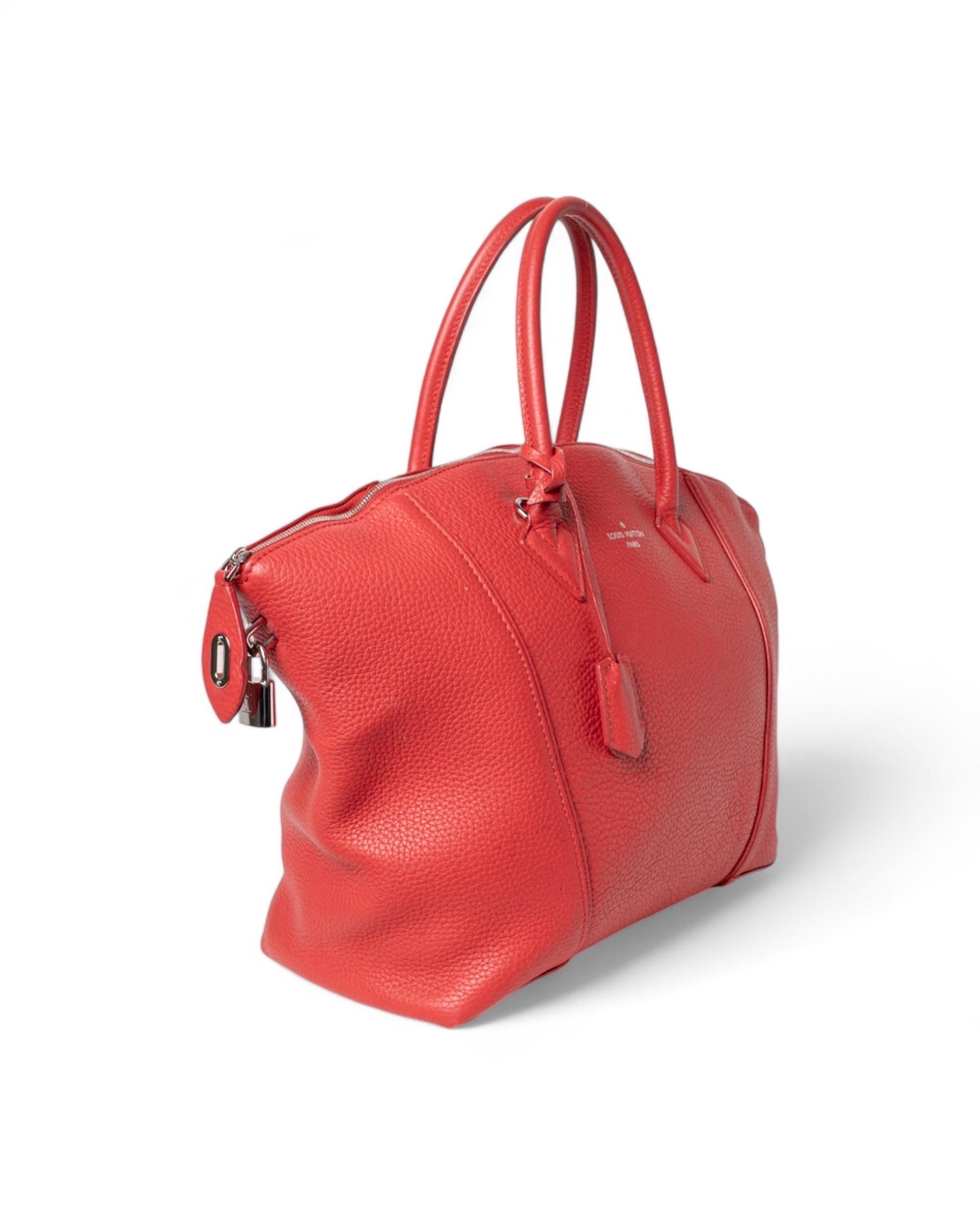 Red Louis Vuitton Lockit GM  In Pelle Rossa