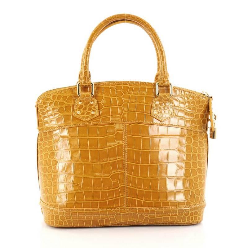 Louis Vuitton Lockit Handbag Crocodile PM In Good Condition In NY, NY