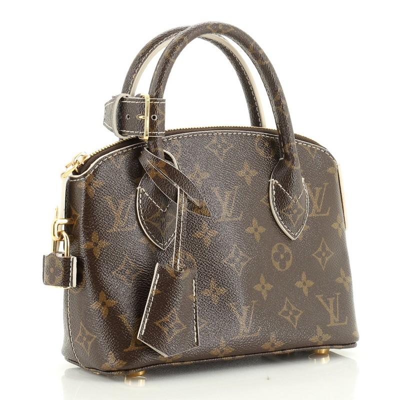 Estimated Retail Price: $1,560
Condition: Very good. Glue stains along opening and handle wax edges, small marks and wear in interior, scratches on hardware.
Accessories: Keys, Lock, Poignet, Clochette
Measurements: Handle Drop 2.5