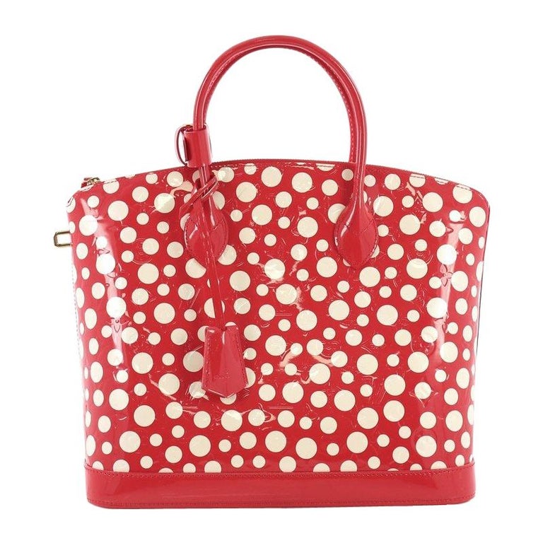 Louis Vuitton Lockit Handbag Monogram Vernis Kusama Infinity Dots MM at ...