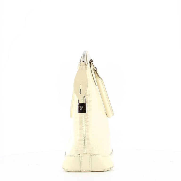 White Louis Vuitton Lockit in Nude Tone Bag For Sale