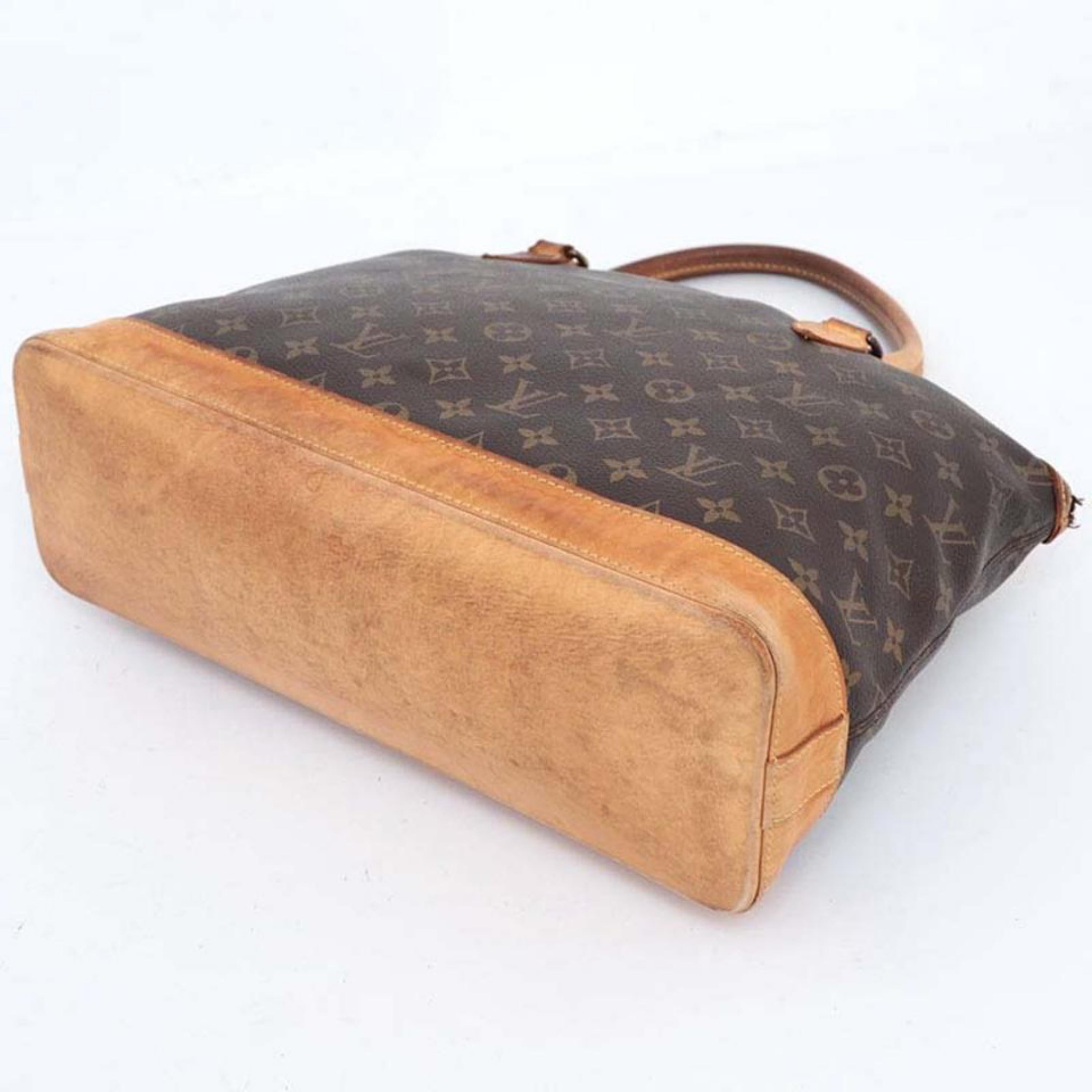 Louis Vuitton Lockit Monogram Horizontal 228141 Brown Coated Canvas Shoulder Bag For Sale 6