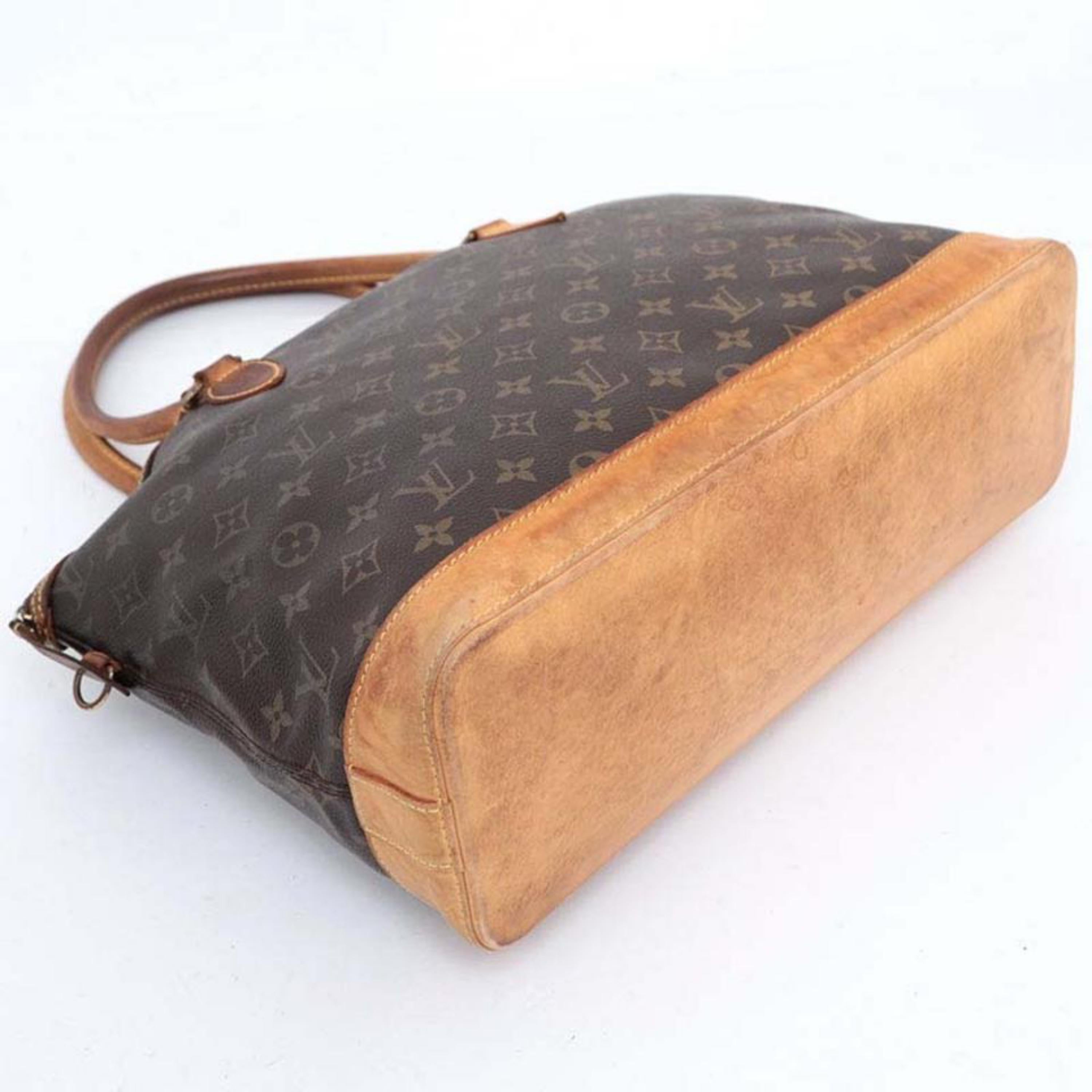 Louis Vuitton Lockit Monogram Horizontal 228141 Brown Coated Canvas Shoulder Bag For Sale 2